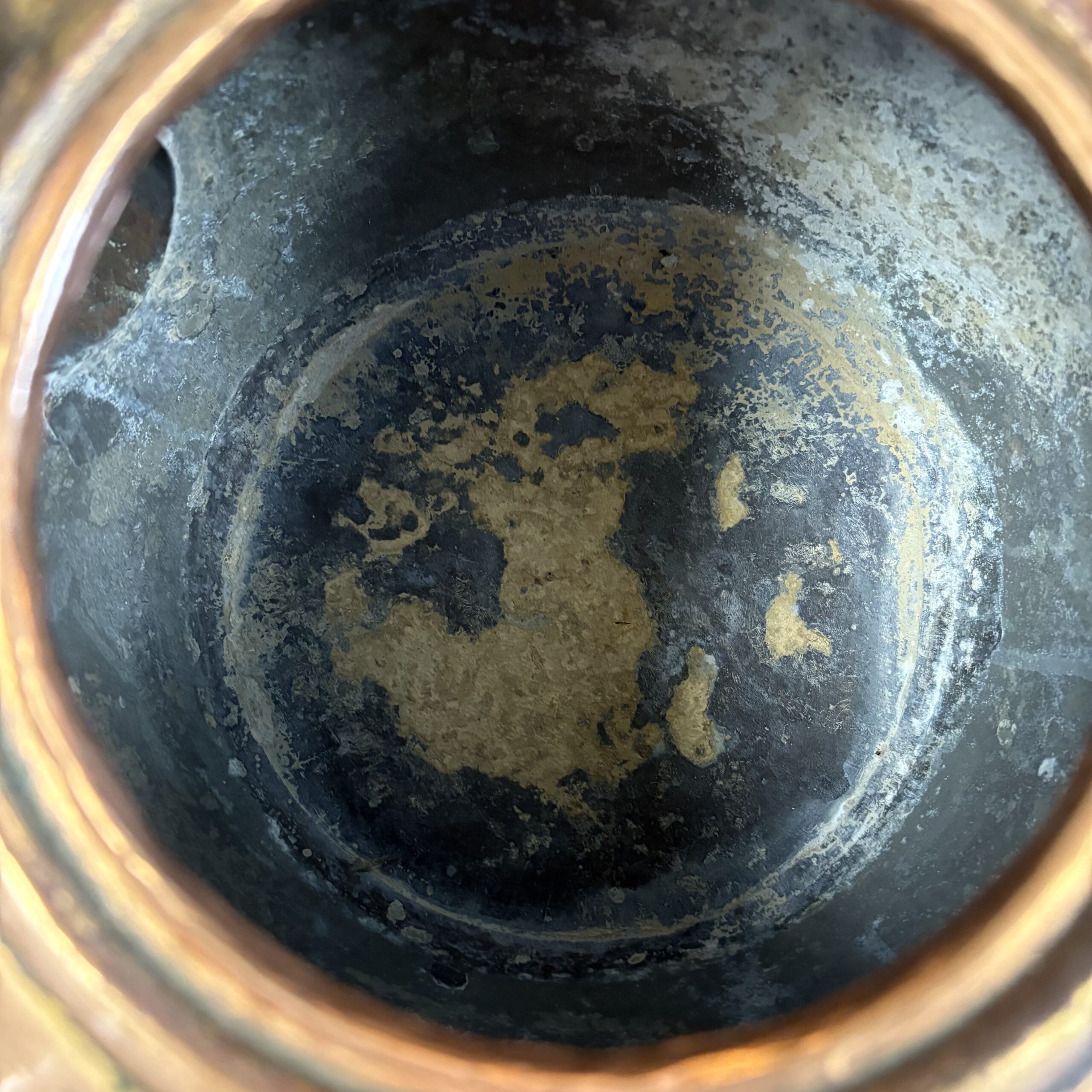 Large Antique Copper Kettle - Image 6