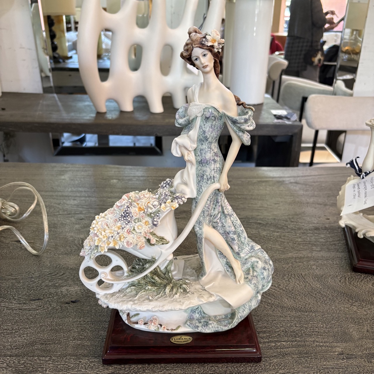 Giuseppe Armani Figurine 'Lady with Flower Cart' - Coast Consignment