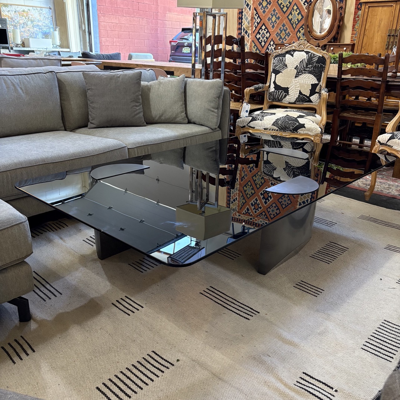 Vintage Italian Glass Coffee Table - Image 3