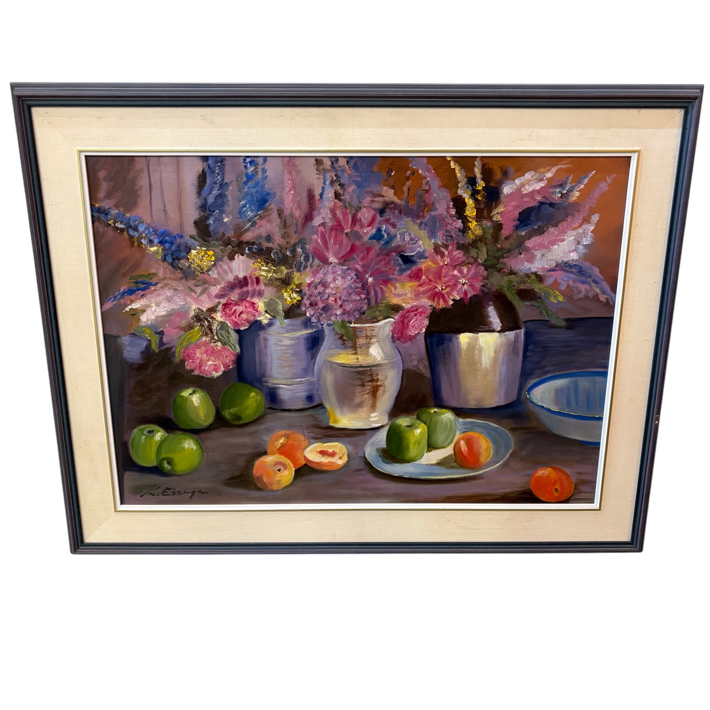 Still Life of Fruit &amp; Florals - Coast Consignment - image 1