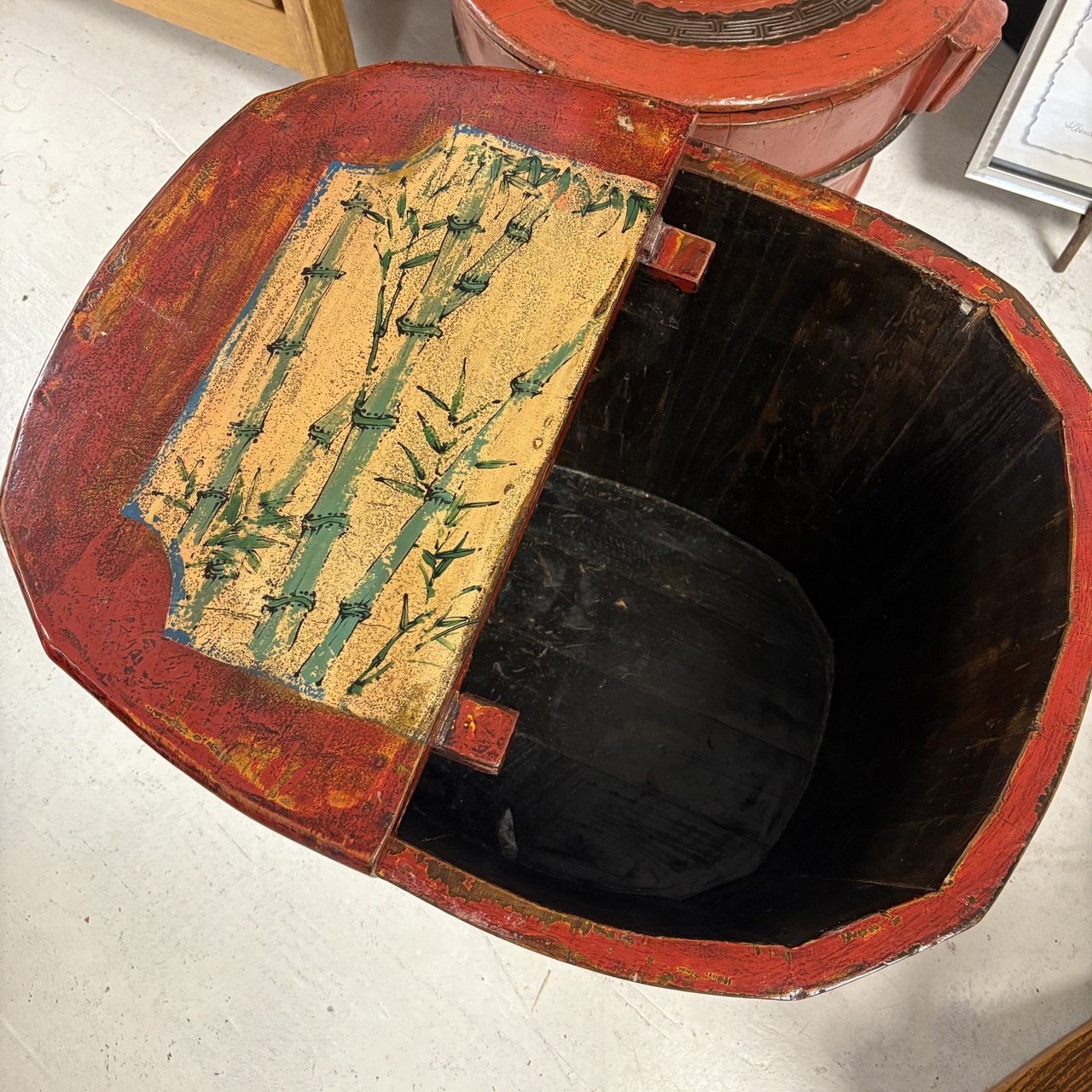 Antique Asian Barrel with Lid - Image 6