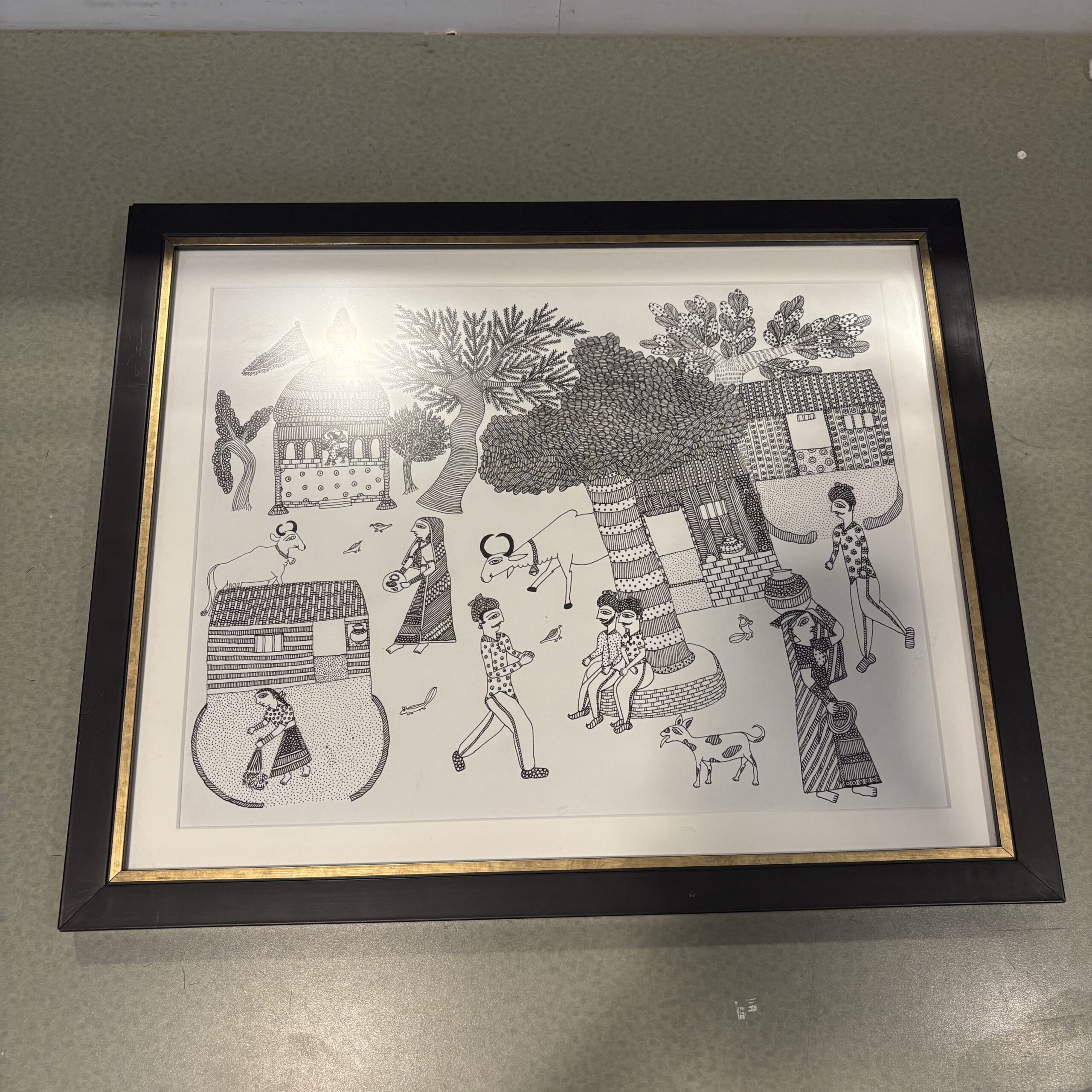 Indian Folk Art Print - Coast Consignment - image 2