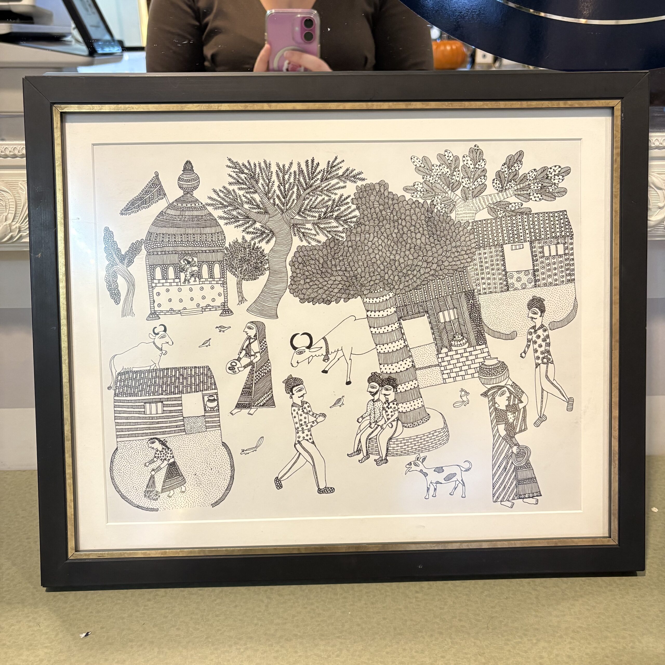 Indian Folk Art Print - Coast Consignment - image 4