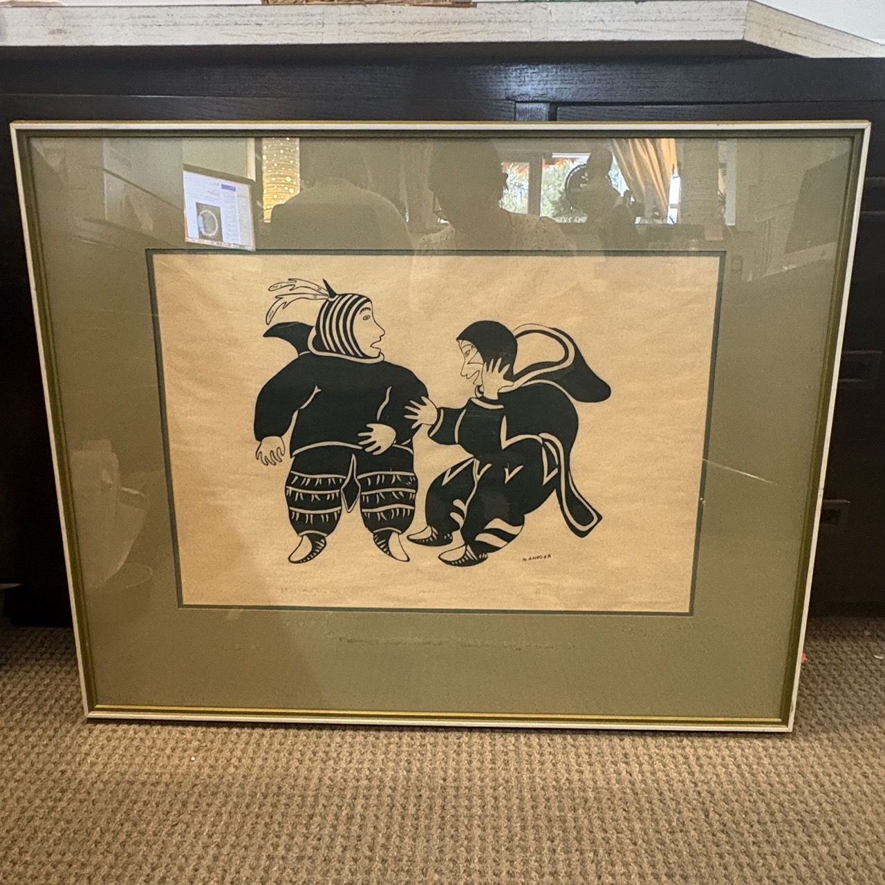 Agnes Nanogak Goose (1925-2001) "Dancers" Print - Coast Consignment - image 2