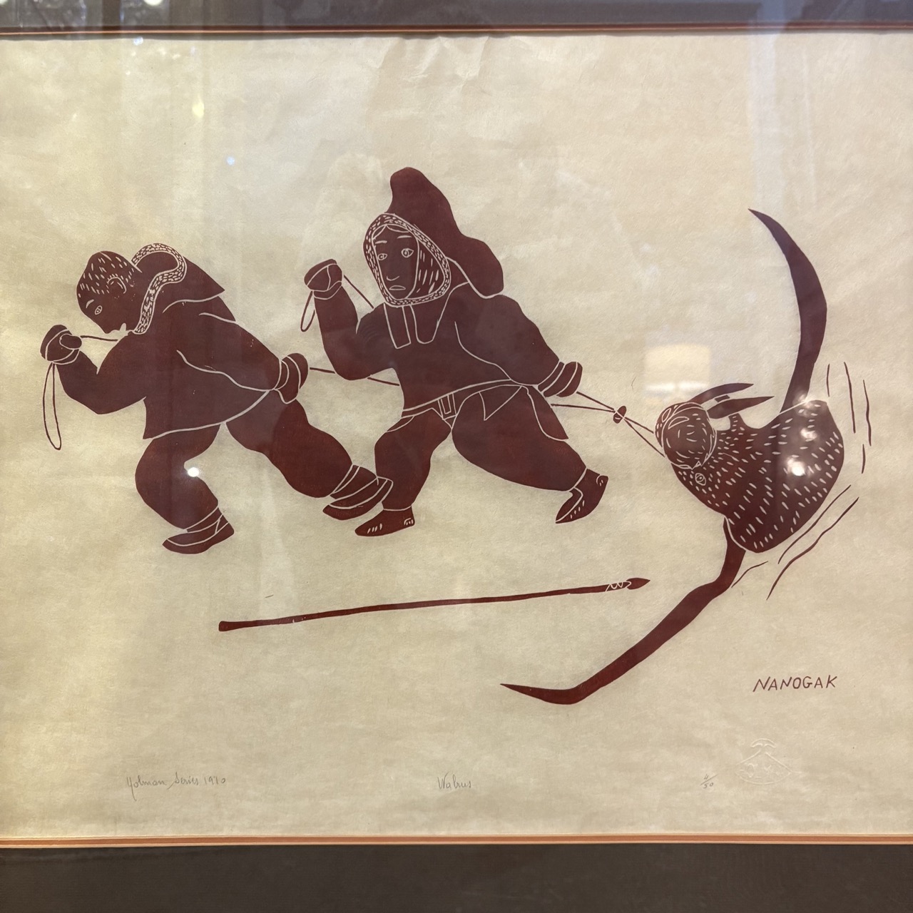 Agnes Nanogak Goose (1925-2001) "Walrus" Print - Coast Consignment - image 3