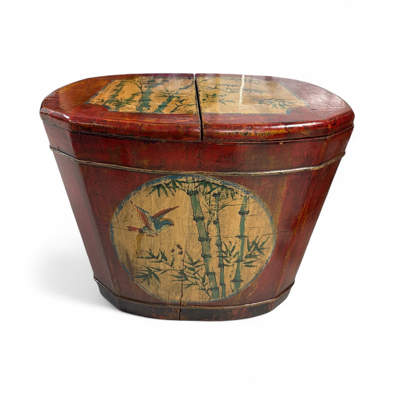 Antique Asian Barrel with Lid