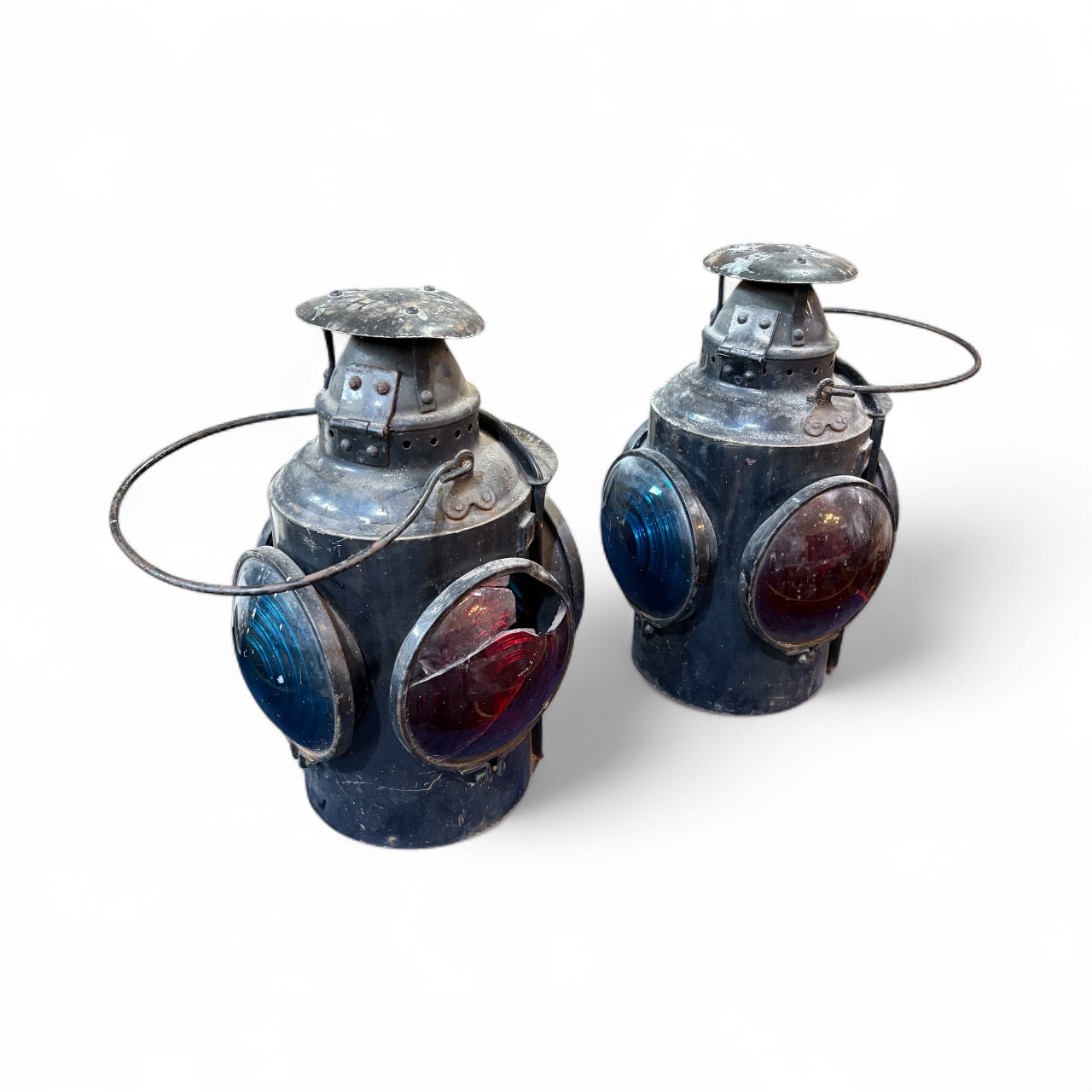 Pair of Antique Railroad Lanterns