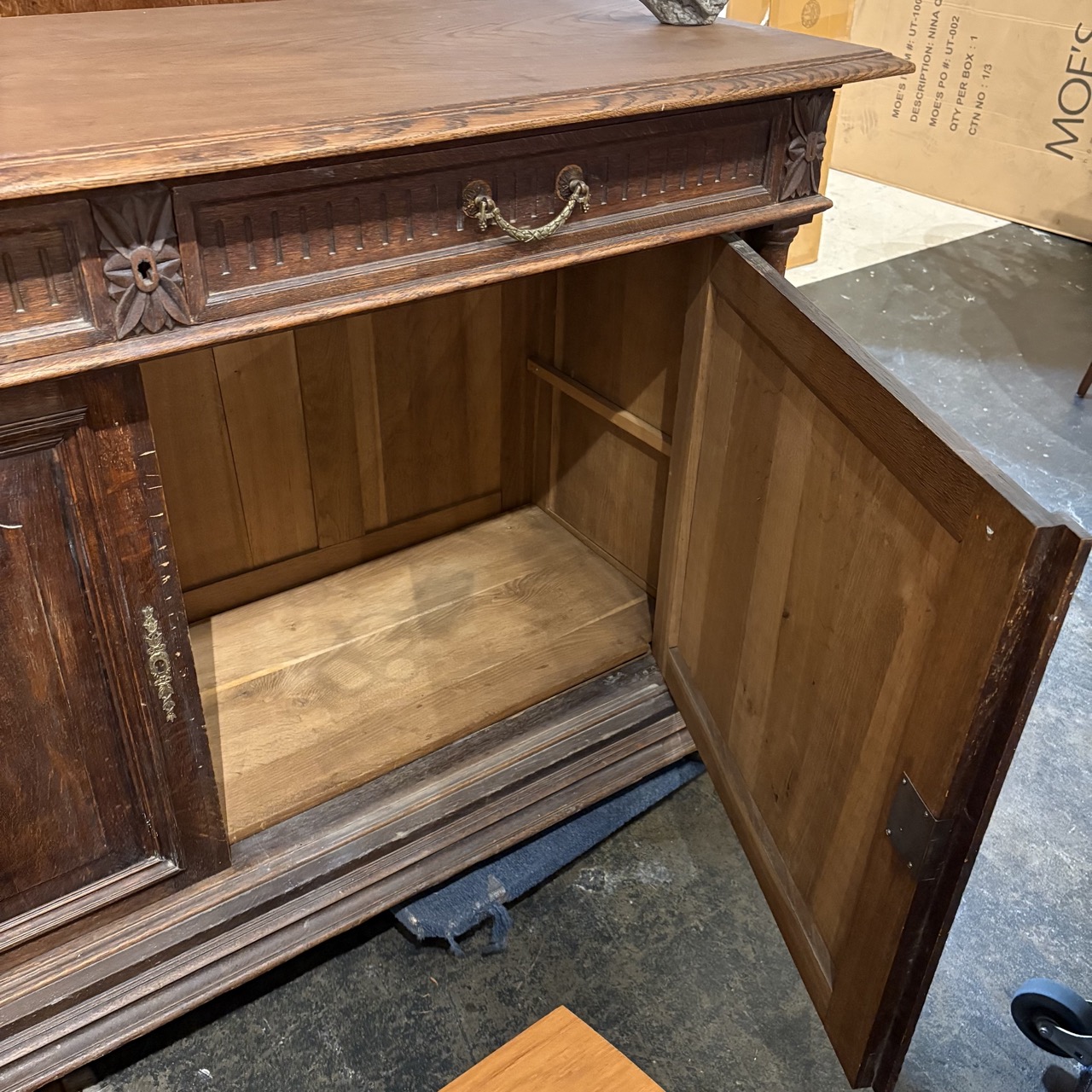 Antique 19th Century French Oak Sideboard - Image 6