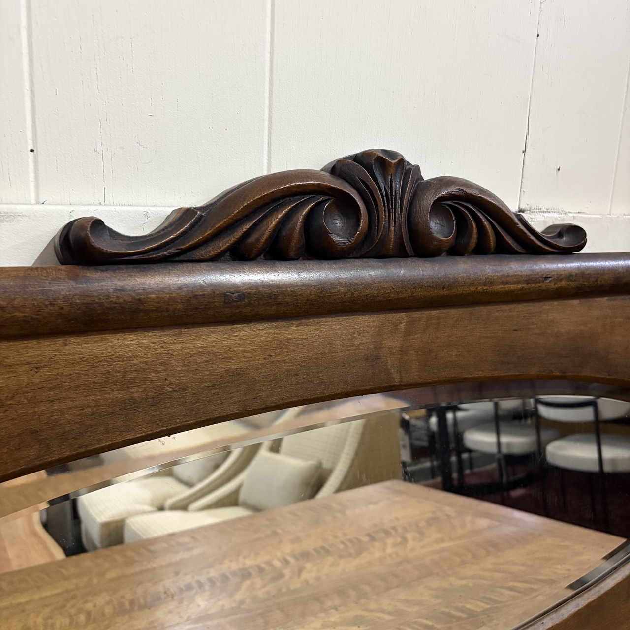 Antique Mahogany Mirror - Image 4