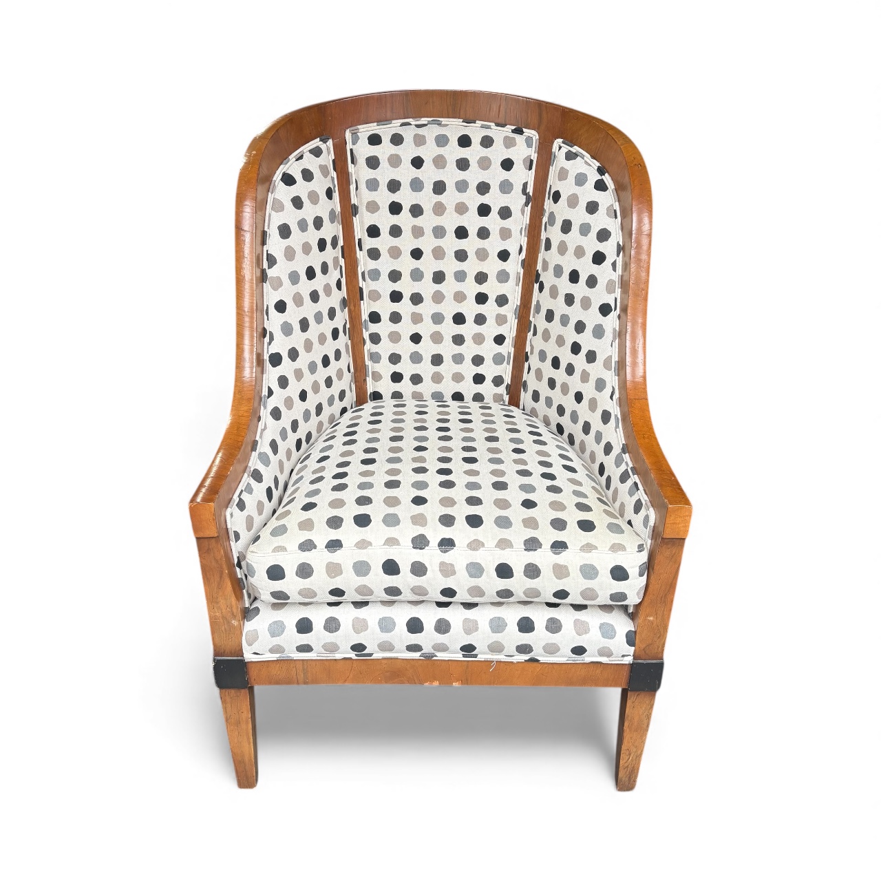 William Switzer Polka Dot Upholstered Armchair