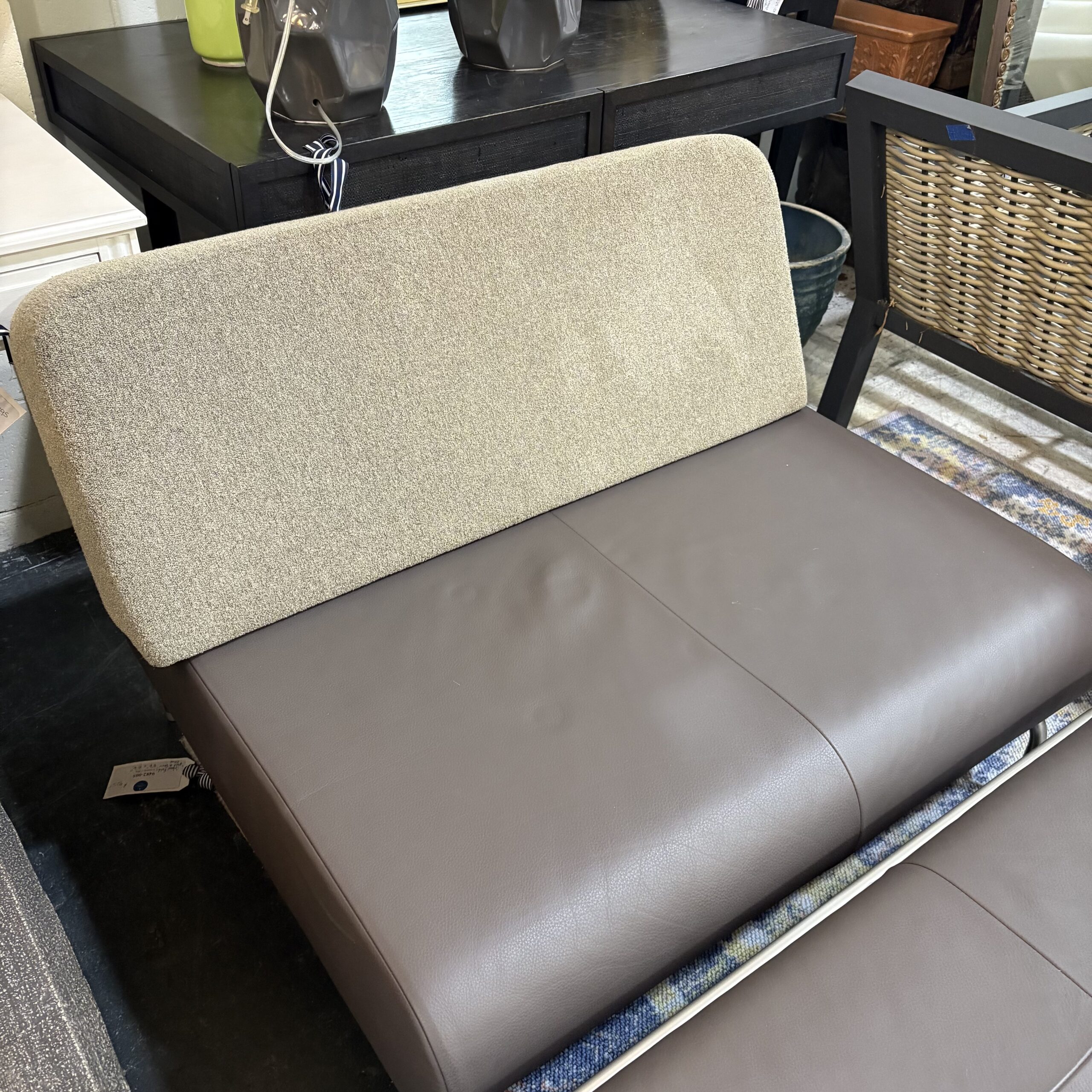 Montis Leather and Fabric Modular Sofa on Chrome Base - Image 6