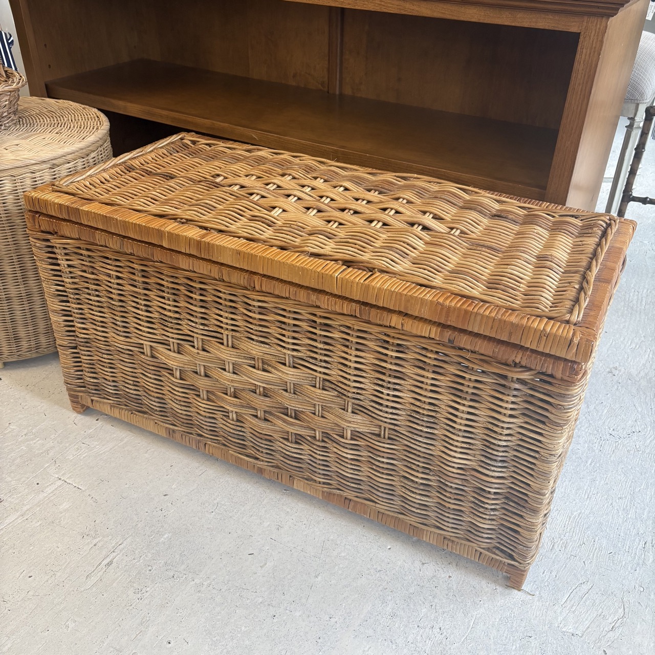 Vintage Wicker Storage Chest - Image 2