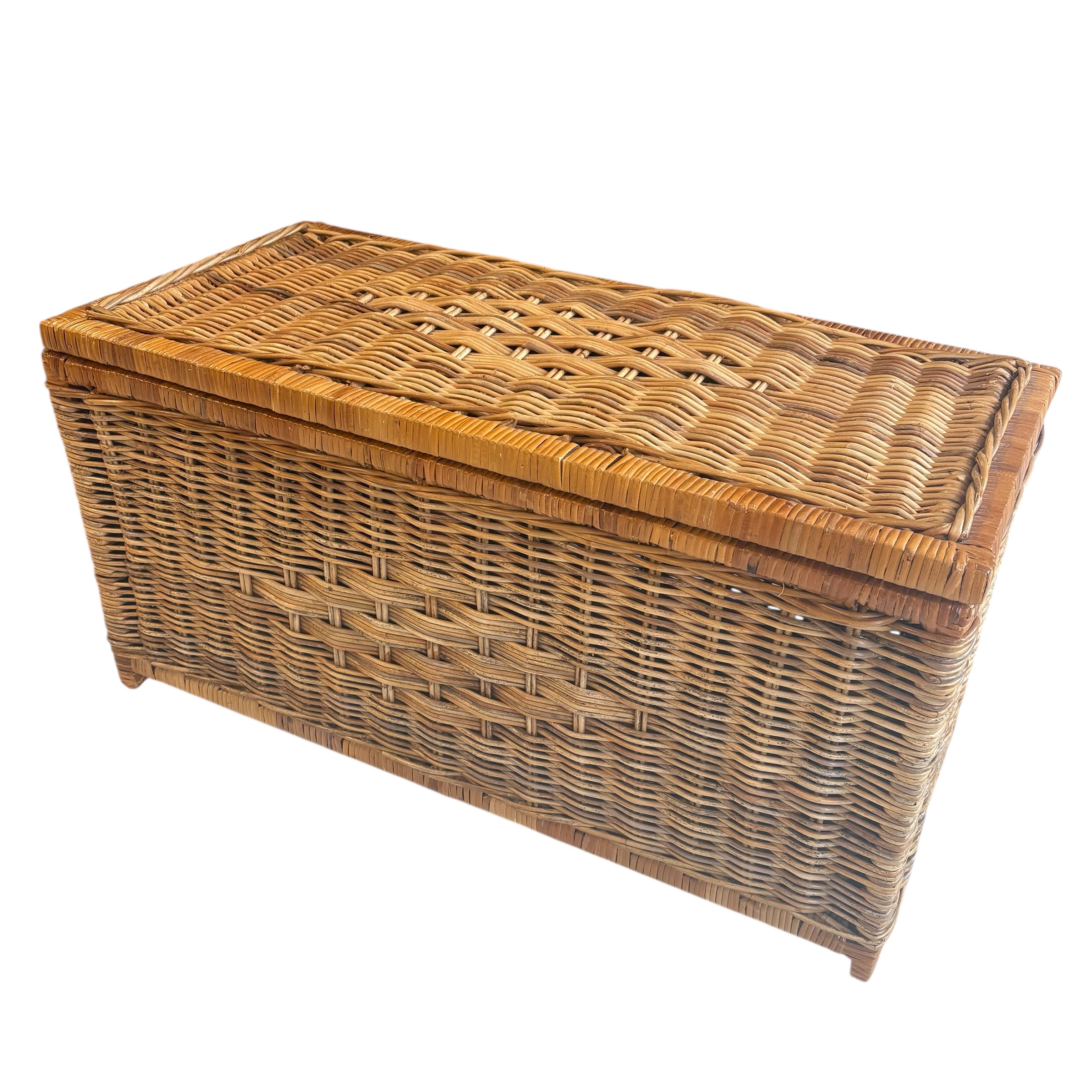 Vintage Wicker Storage Chest