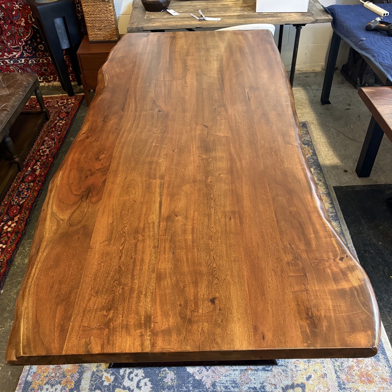 Hardwood Live Edge Dining Table - Image 4