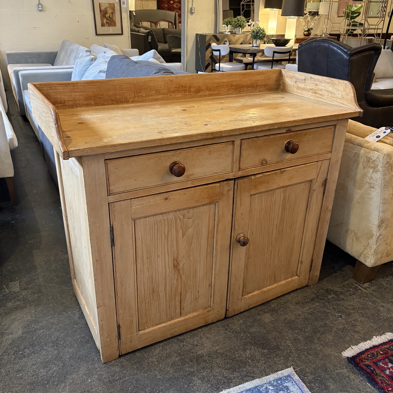 Antique Canadiana Pine Sideboard - Image 2