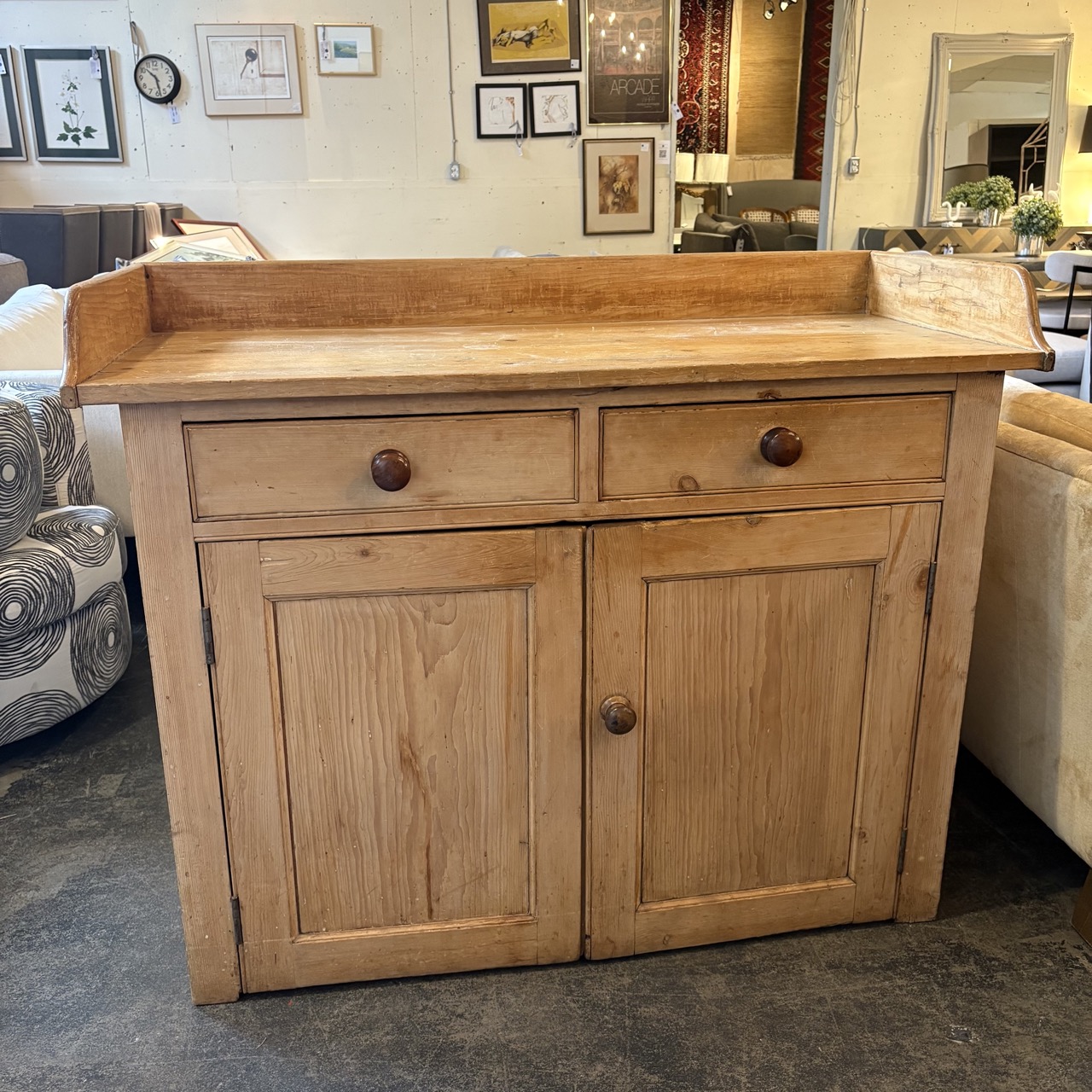 Antique Canadiana Pine Sideboard - Image 3