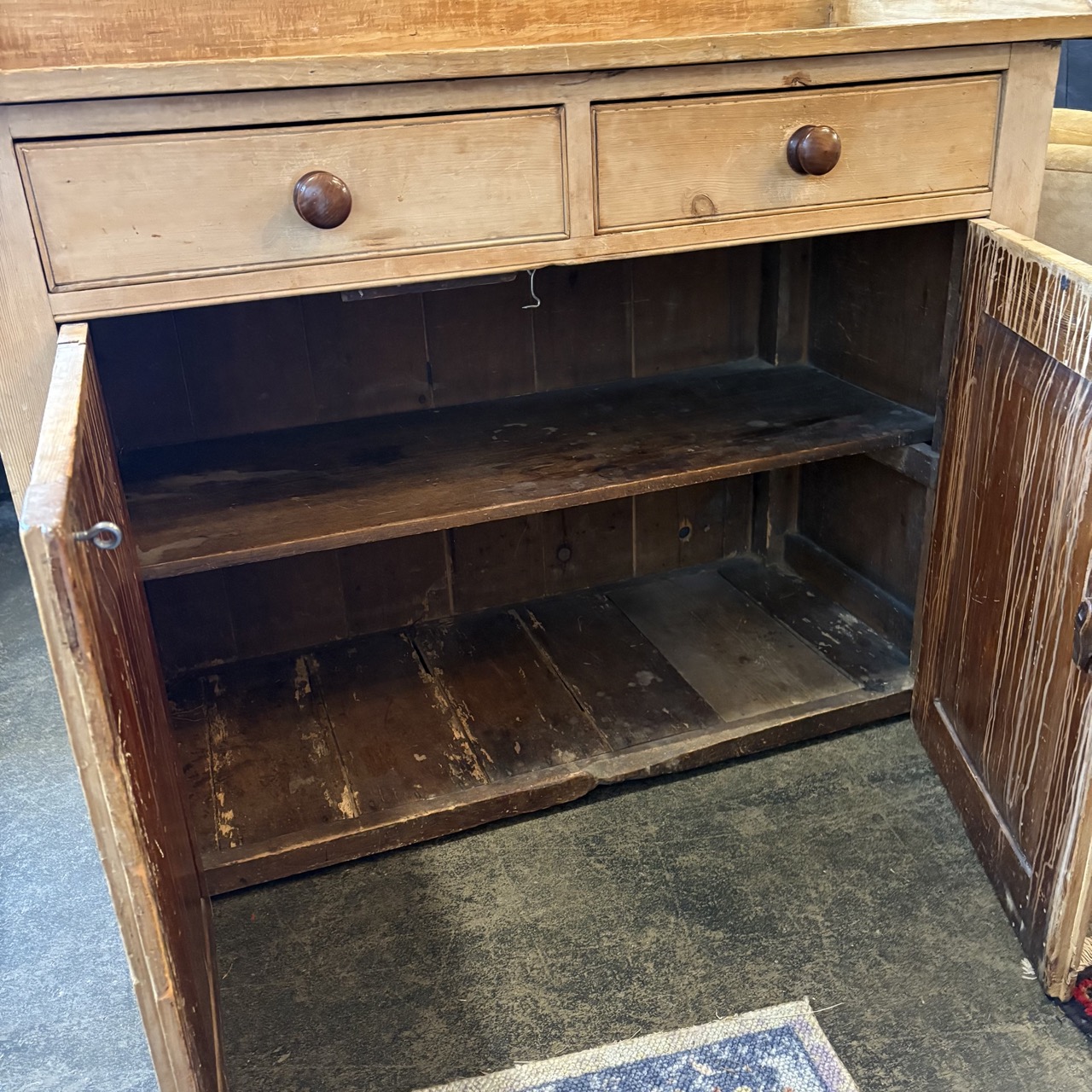 Antique Canadiana Pine Sideboard - Image 6