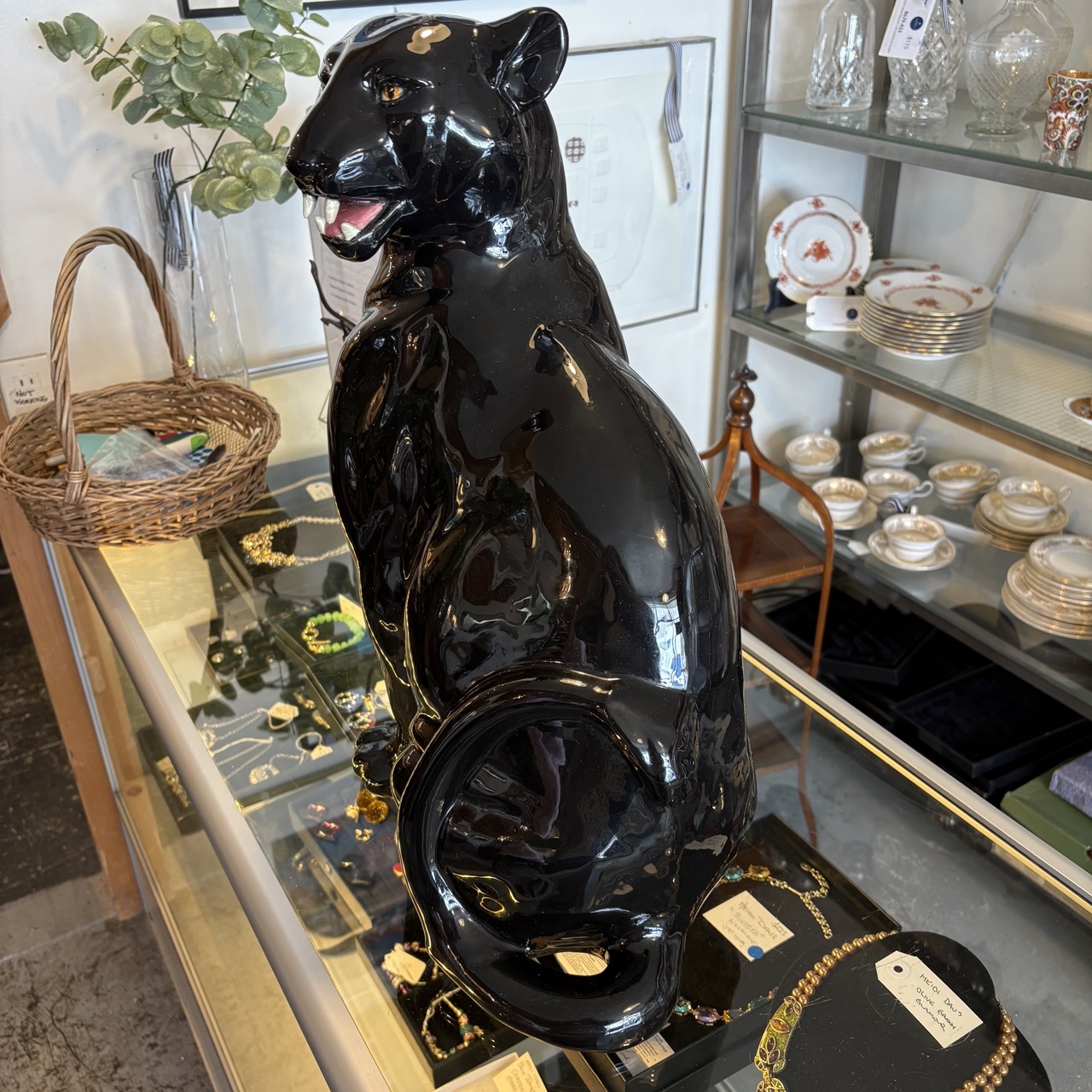 Vintage Ceramic Black Panther Figurine - Image 5