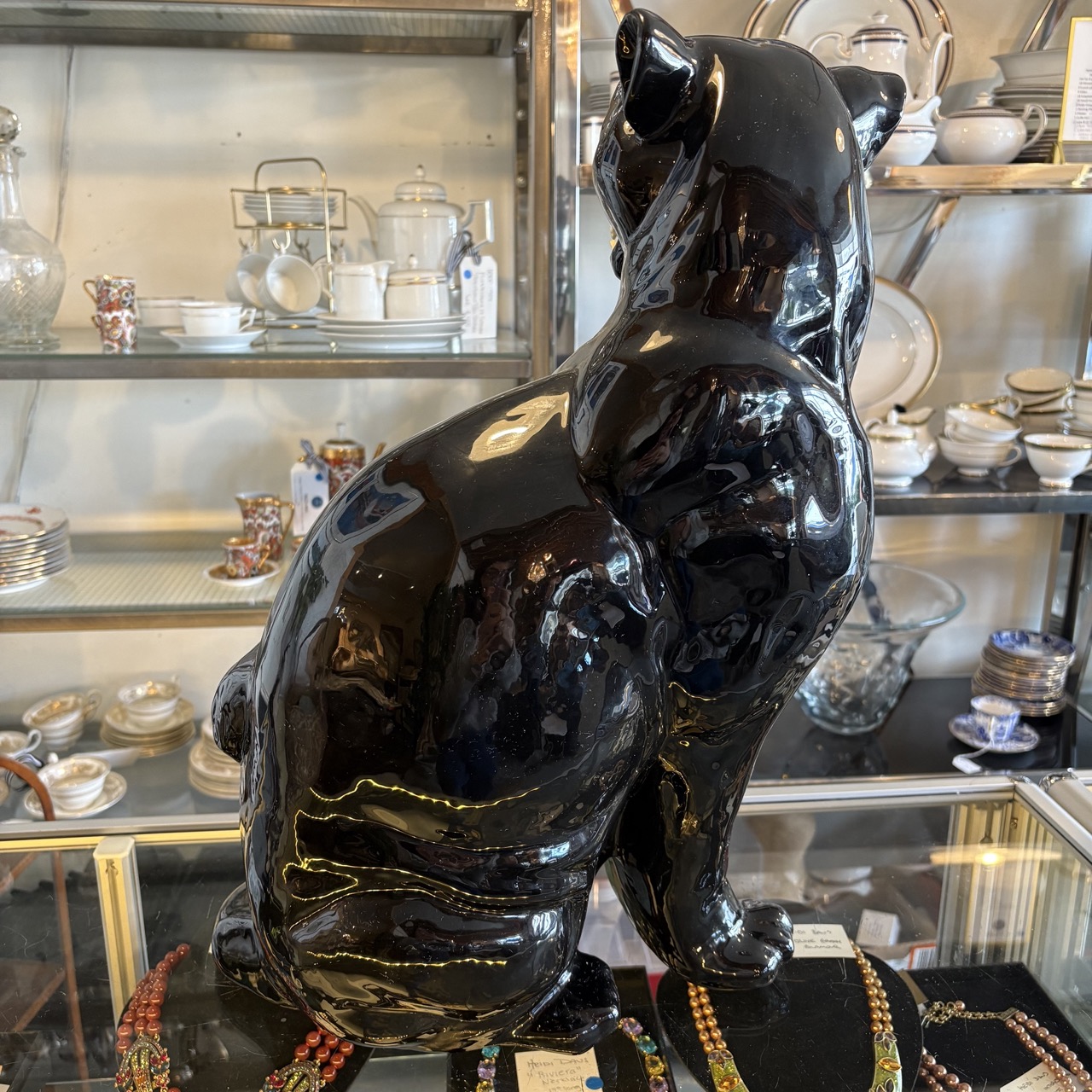 Vintage Ceramic Black Panther Figurine - Image 6
