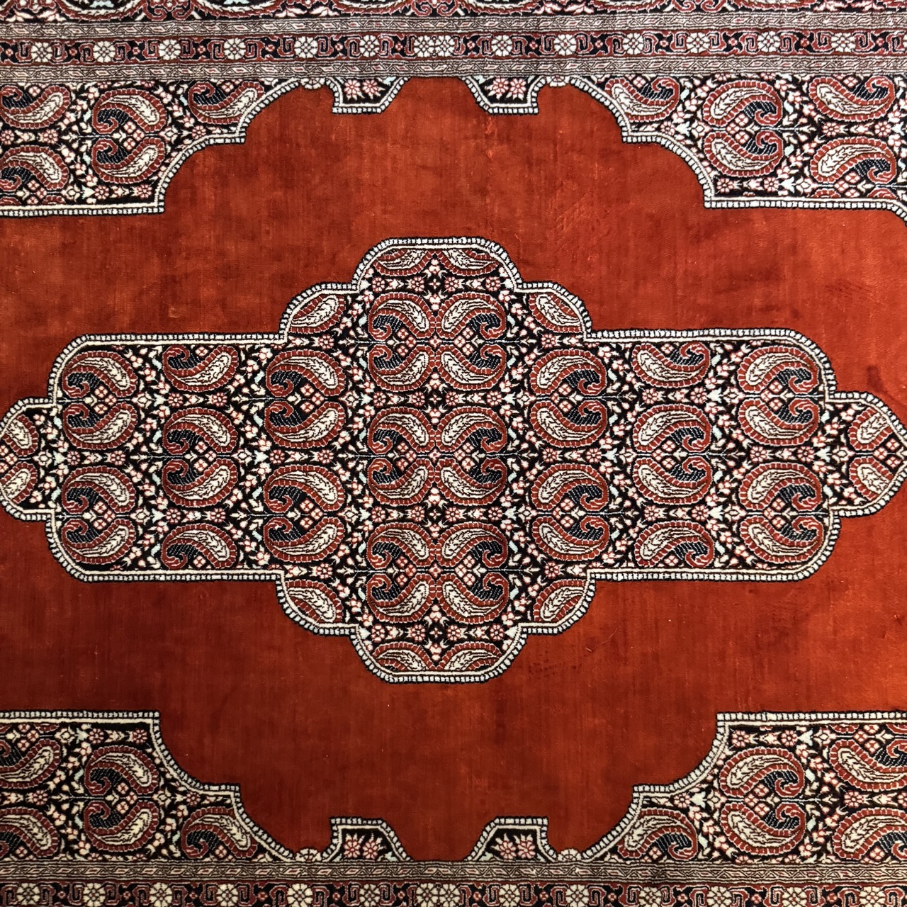 Vintage Machine Made Silk Rug - 3'x5'