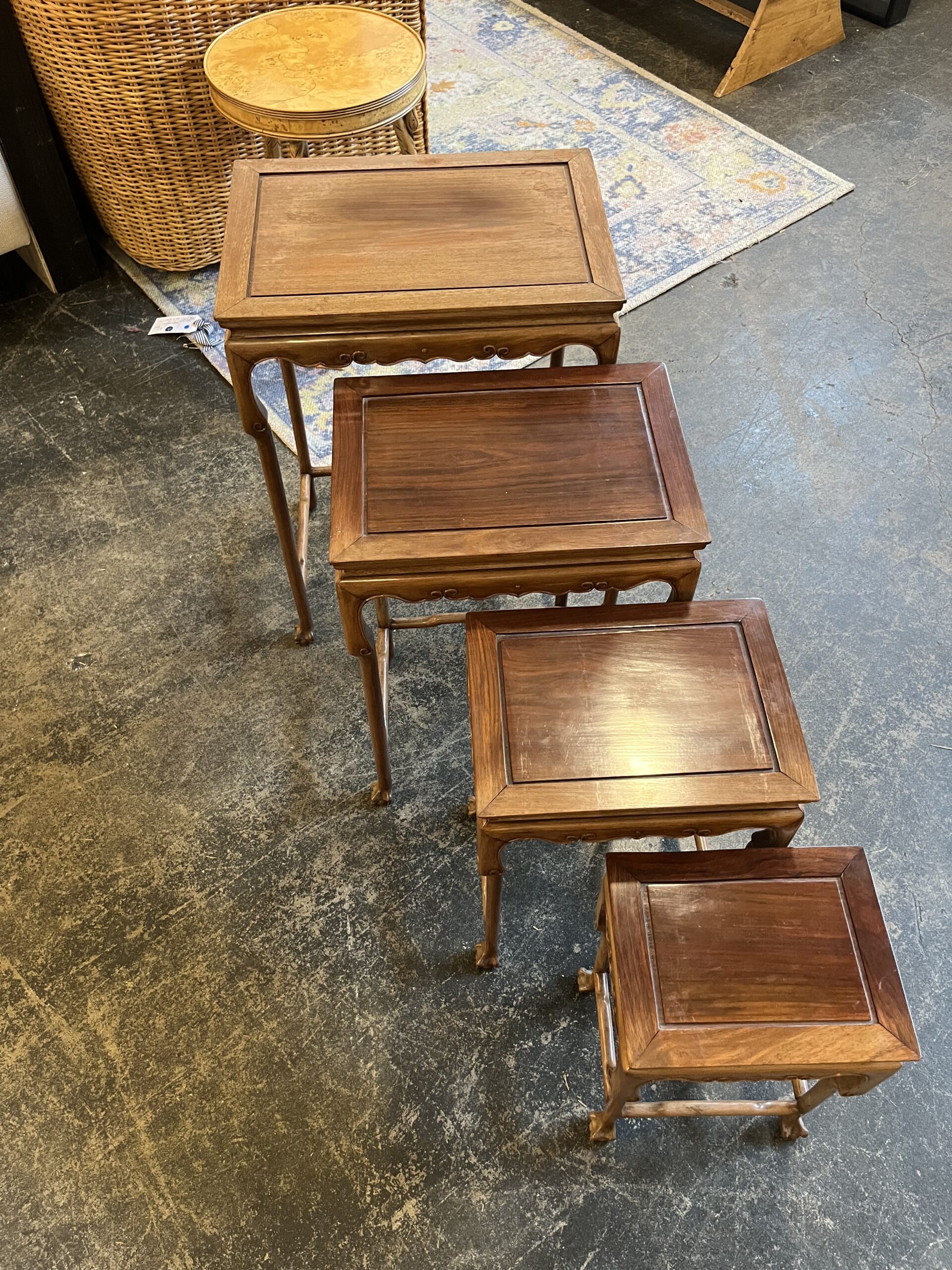 Chinese Rosewood Nesting Tables - Image 3