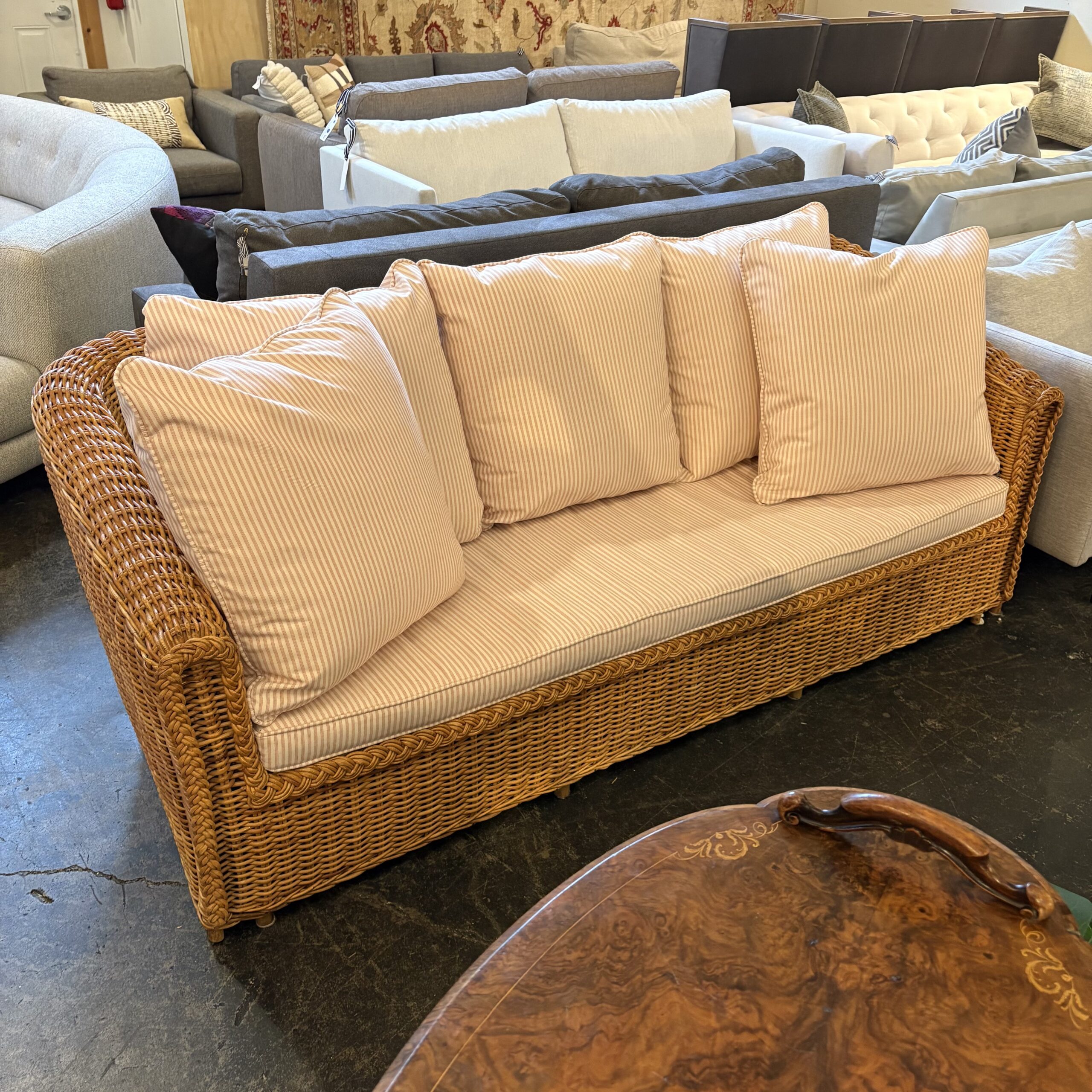 Custom Indoor/Outdoor Wicker Sofa - Image 2