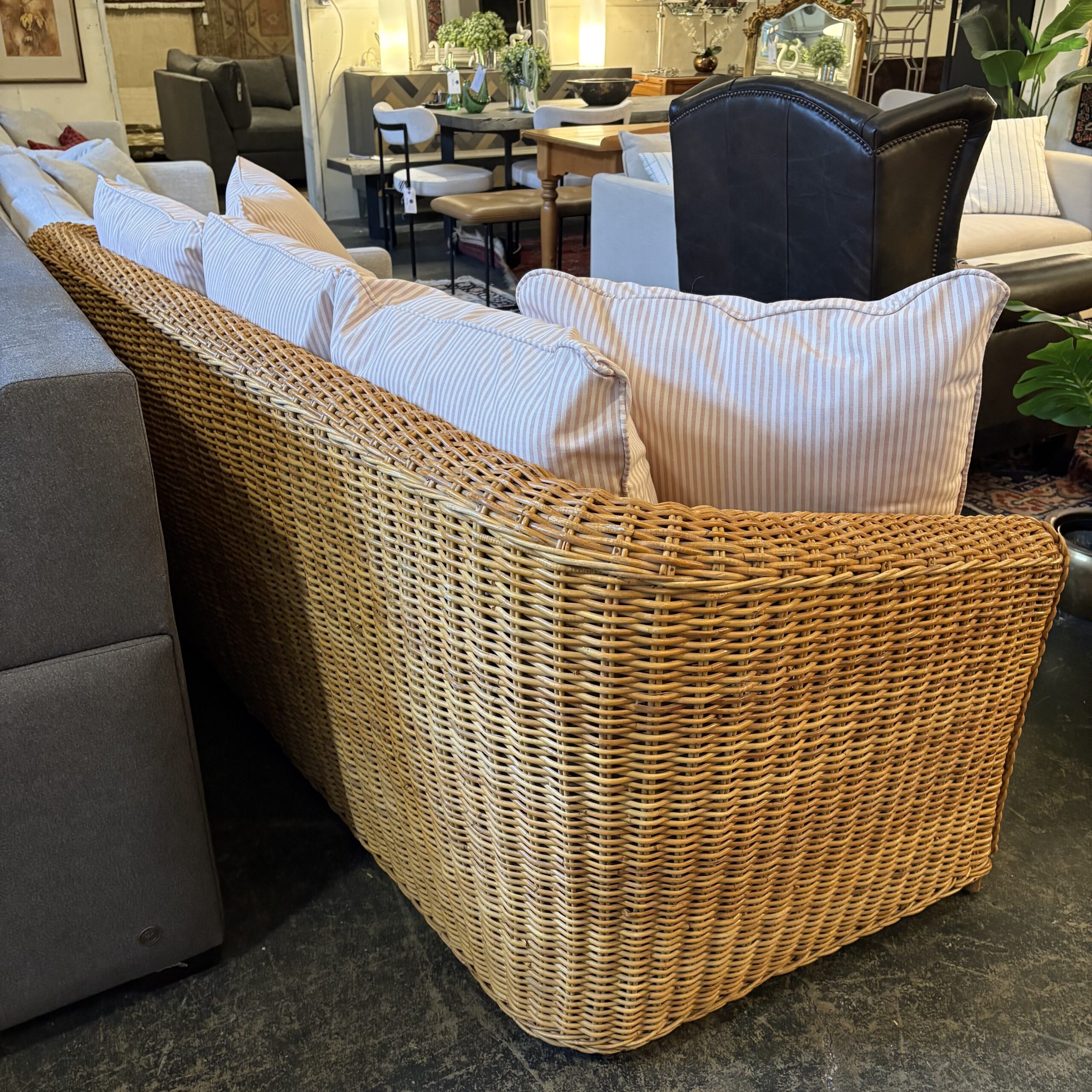 Custom Indoor/Outdoor Wicker Sofa - Image 5