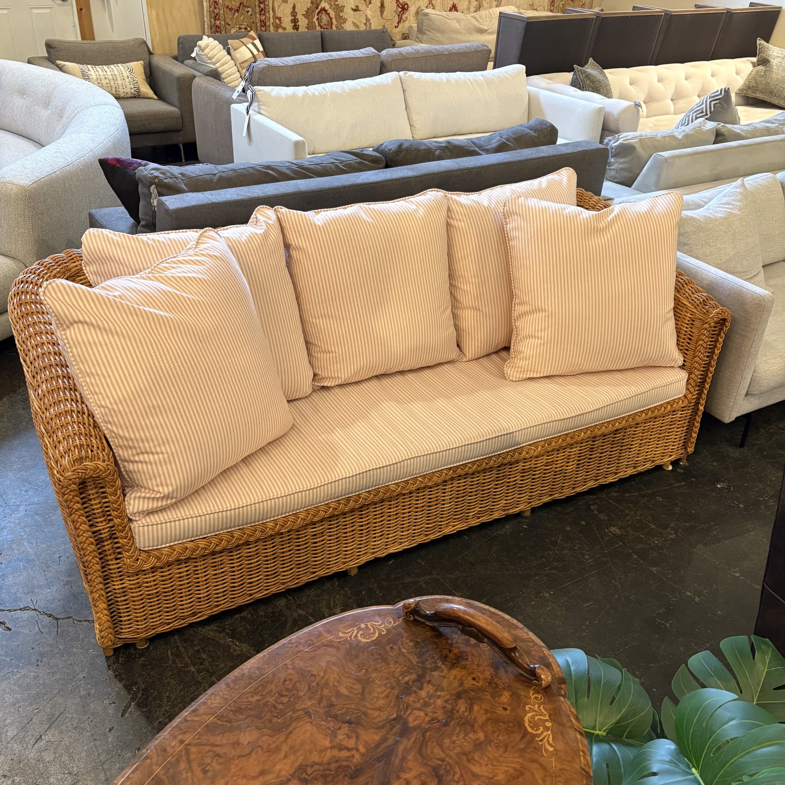 Custom Indoor/Outdoor Wicker Sofa - Image 3