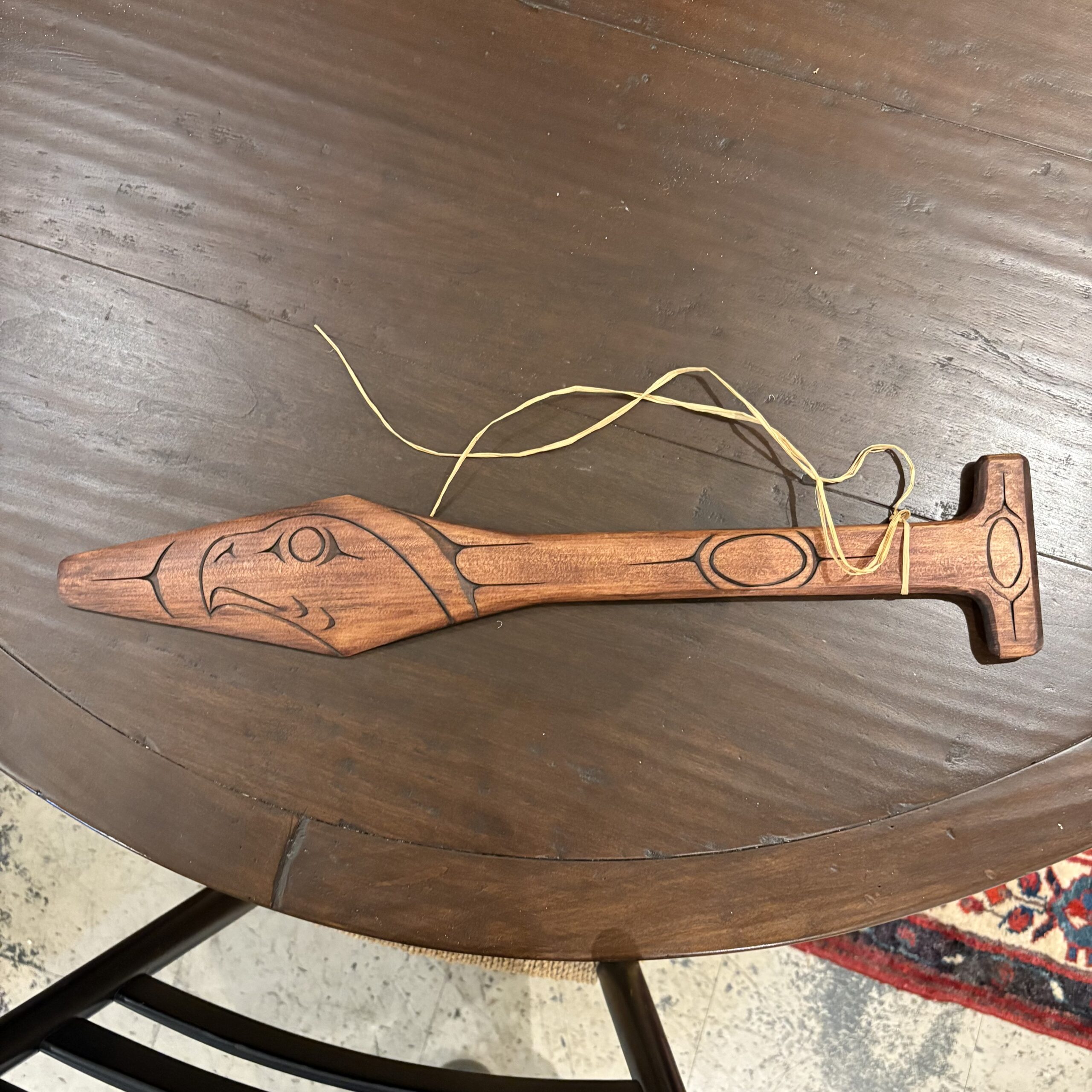 Joe Becker "Eagle" Carved Paddle - Coast Consignment - image 2