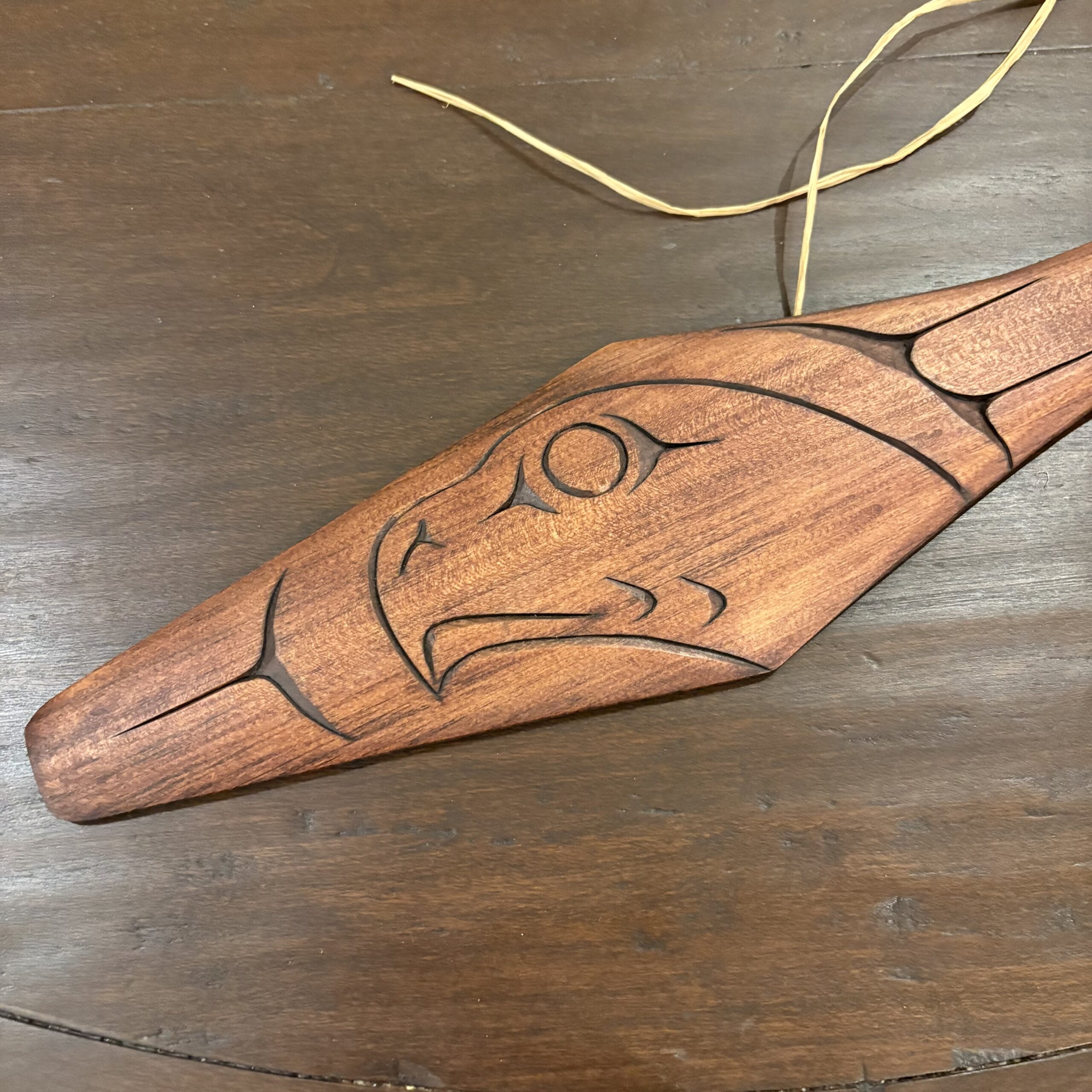 Joe Becker "Eagle" Carved Paddle - Coast Consignment - image 3