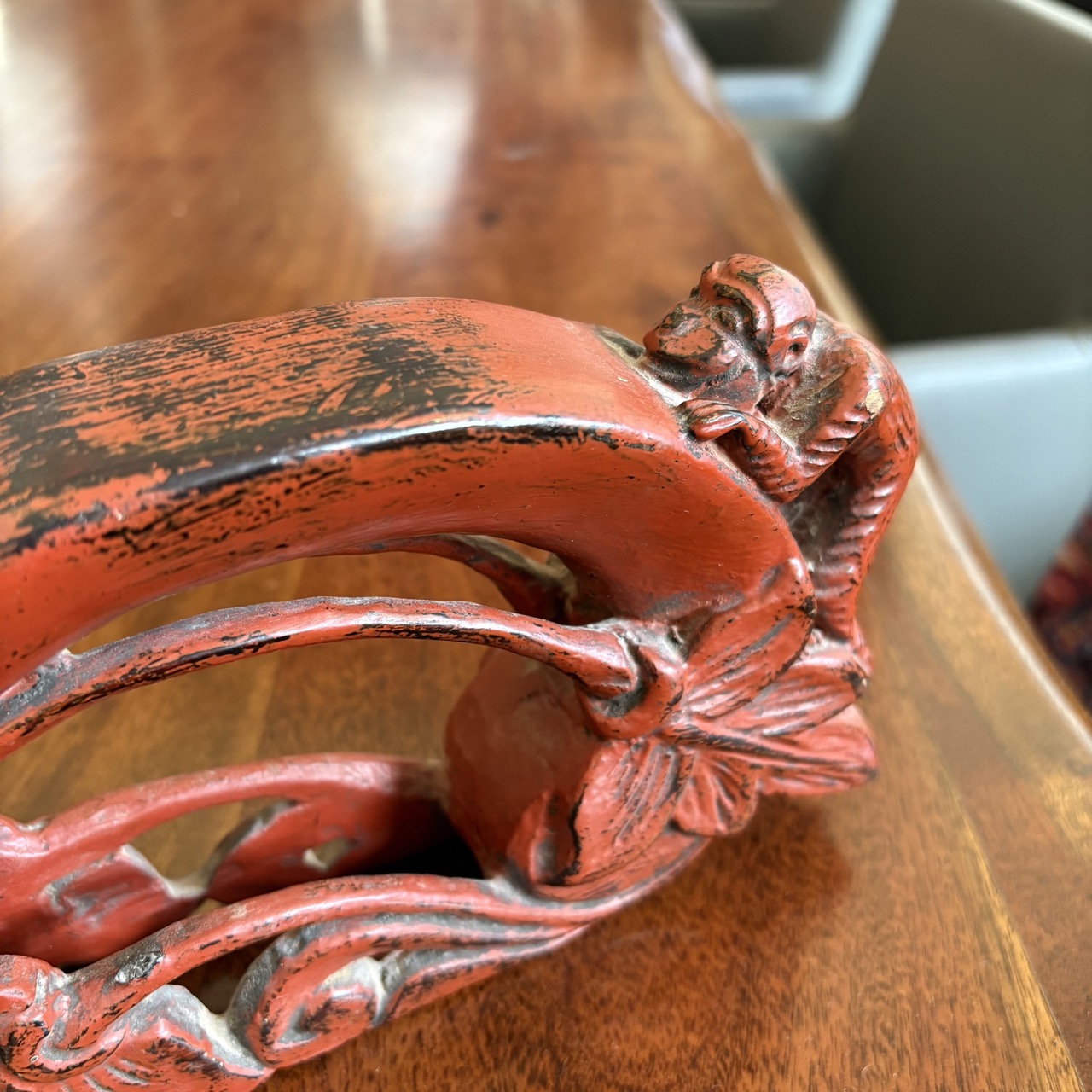 Antique Carved Wooden Burmese Rice Scoop - Image 6