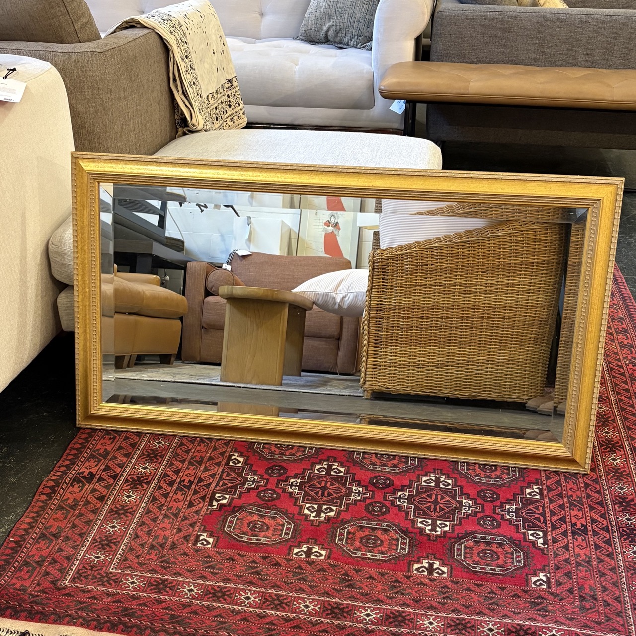 Vintage Gilt Framed Bevelled Mirror - Image 3