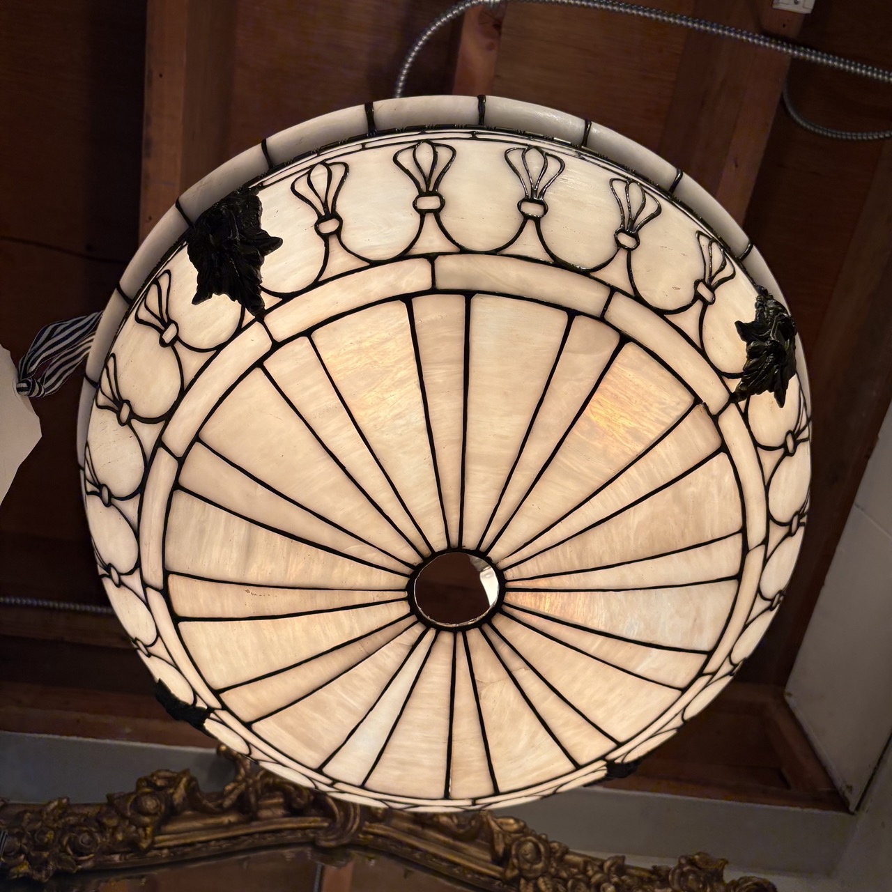 Vintage Inverted Dome Chandelier - Image 4