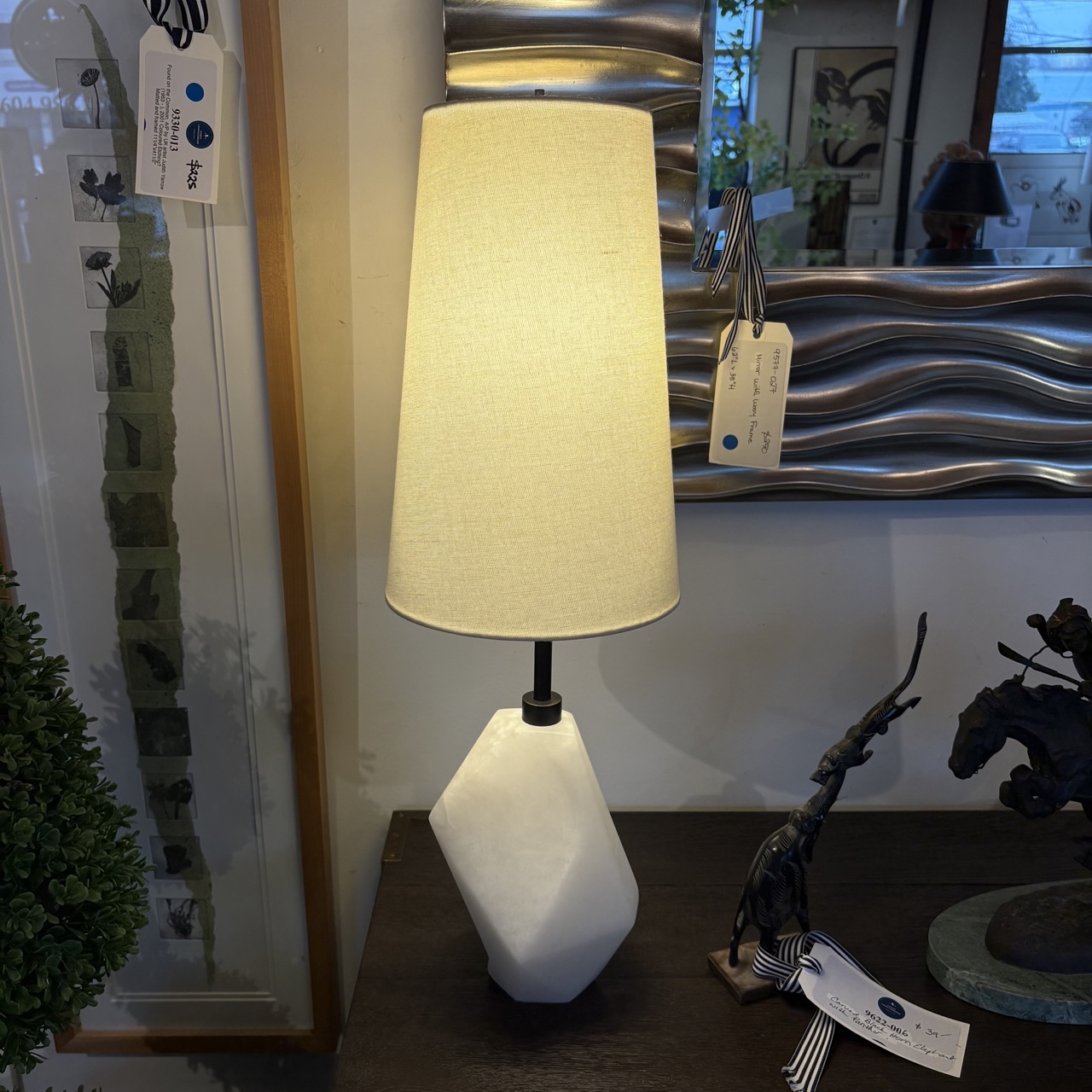 Visual Comfort 'Halcyon' Accent Table Lamp in Alabaster - Image 3