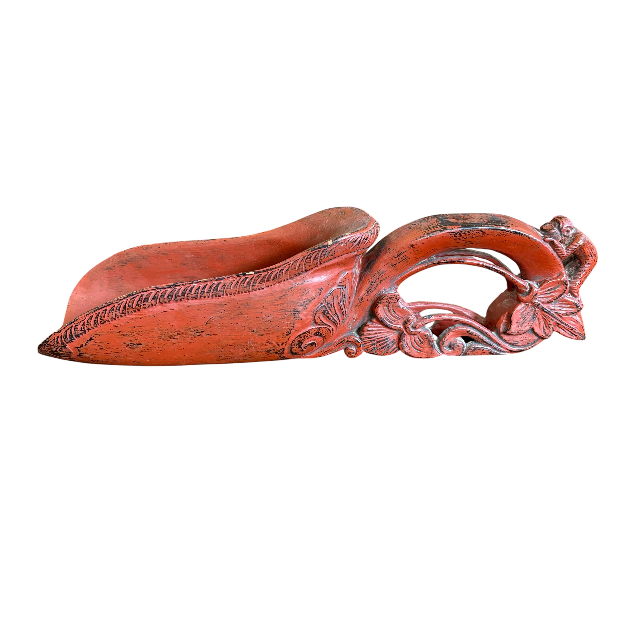 Antique Carved Wooden Burmese Rice Scoop