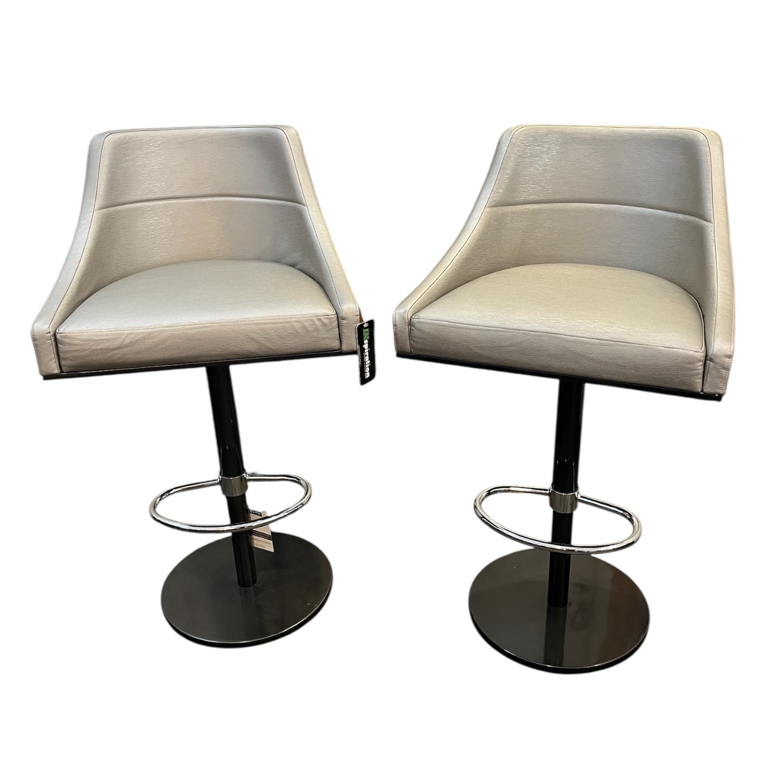 Pair of Senna Bar Hydraulic Stools