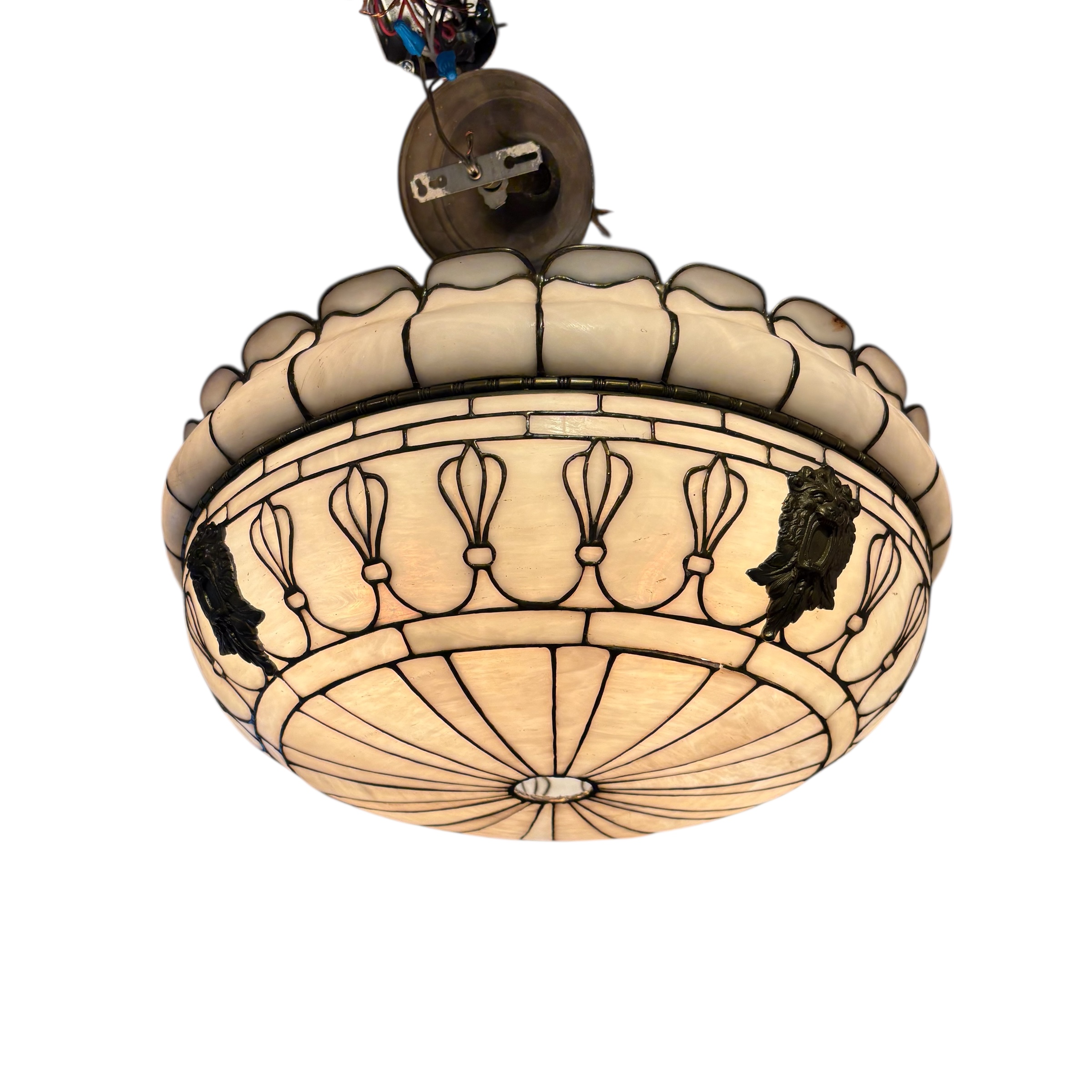 Vintage Inverted Dome Chandelier