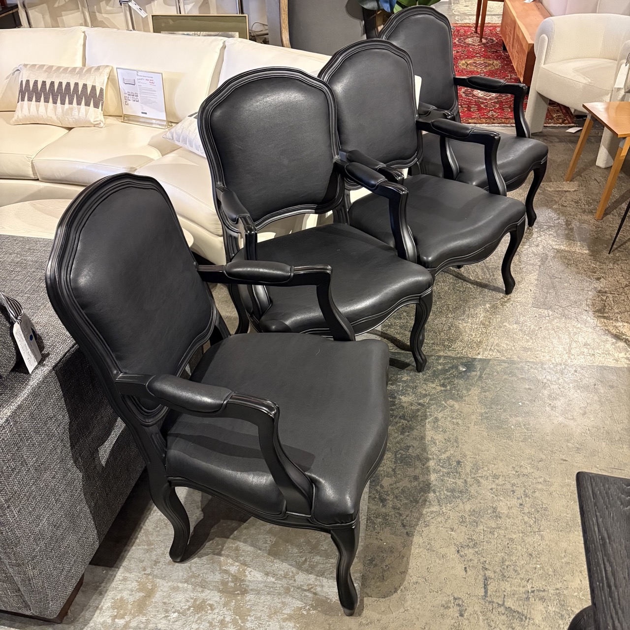 Set of 4 CB2 'Stick Around' Armed Chairs - Image 5
