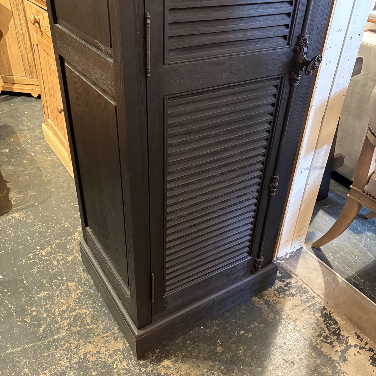 RH Obra Collection Smoked Oak Armoire - Image 5