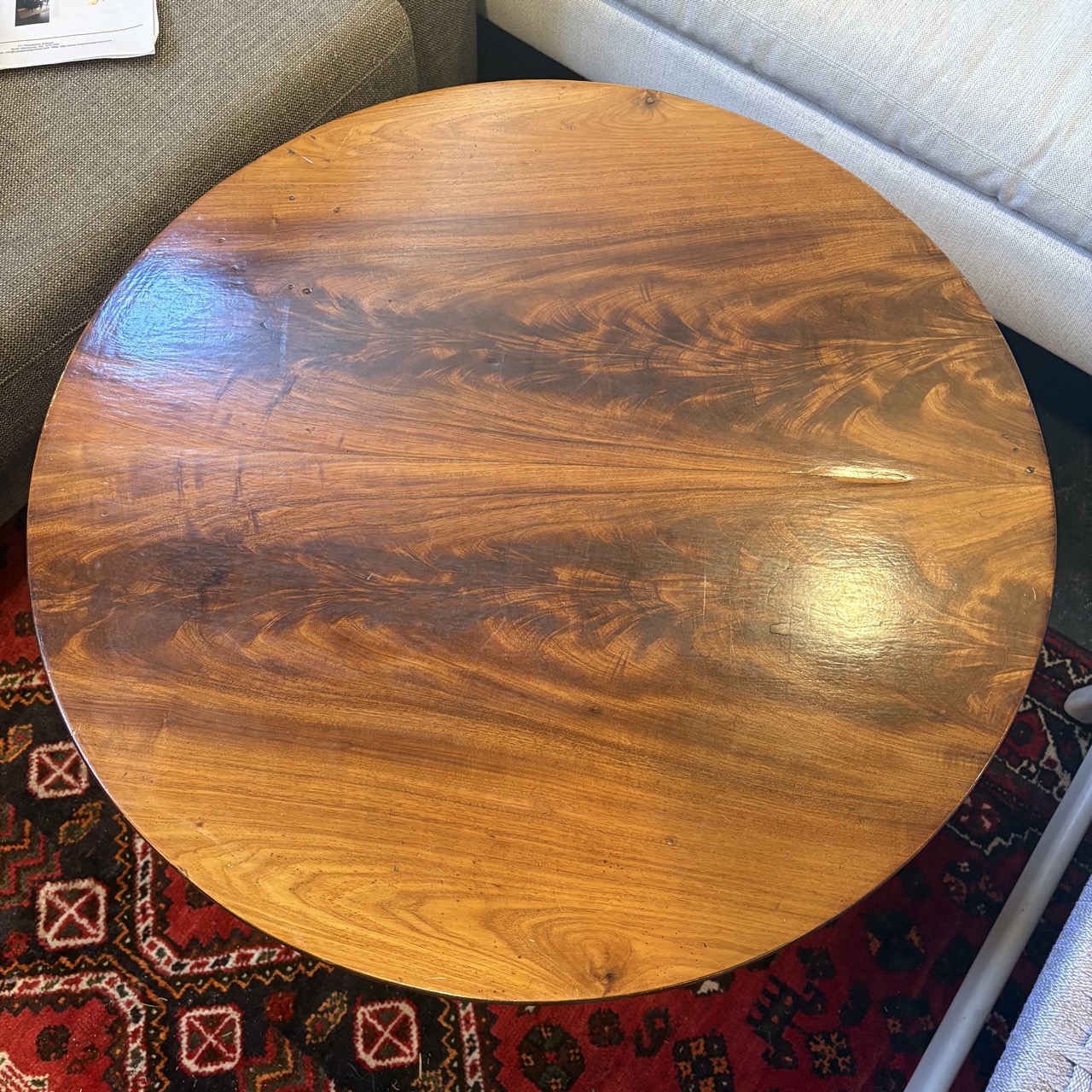 Small Flame Mahogany Coffee Table - Image 4