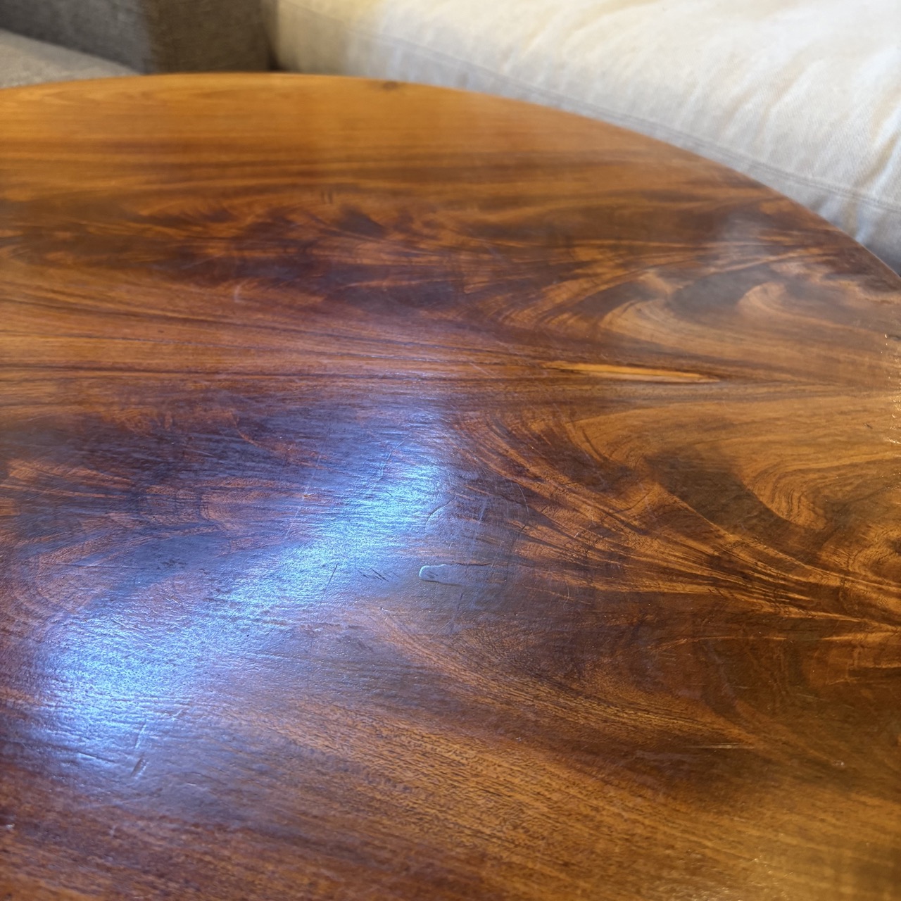 Small Flame Mahogany Coffee Table - Image 5