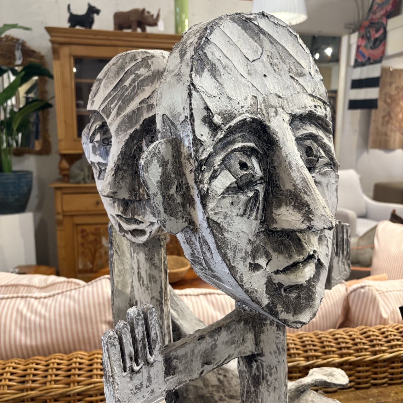 Wooden Sculpture with Pencil Drawing - Image 5