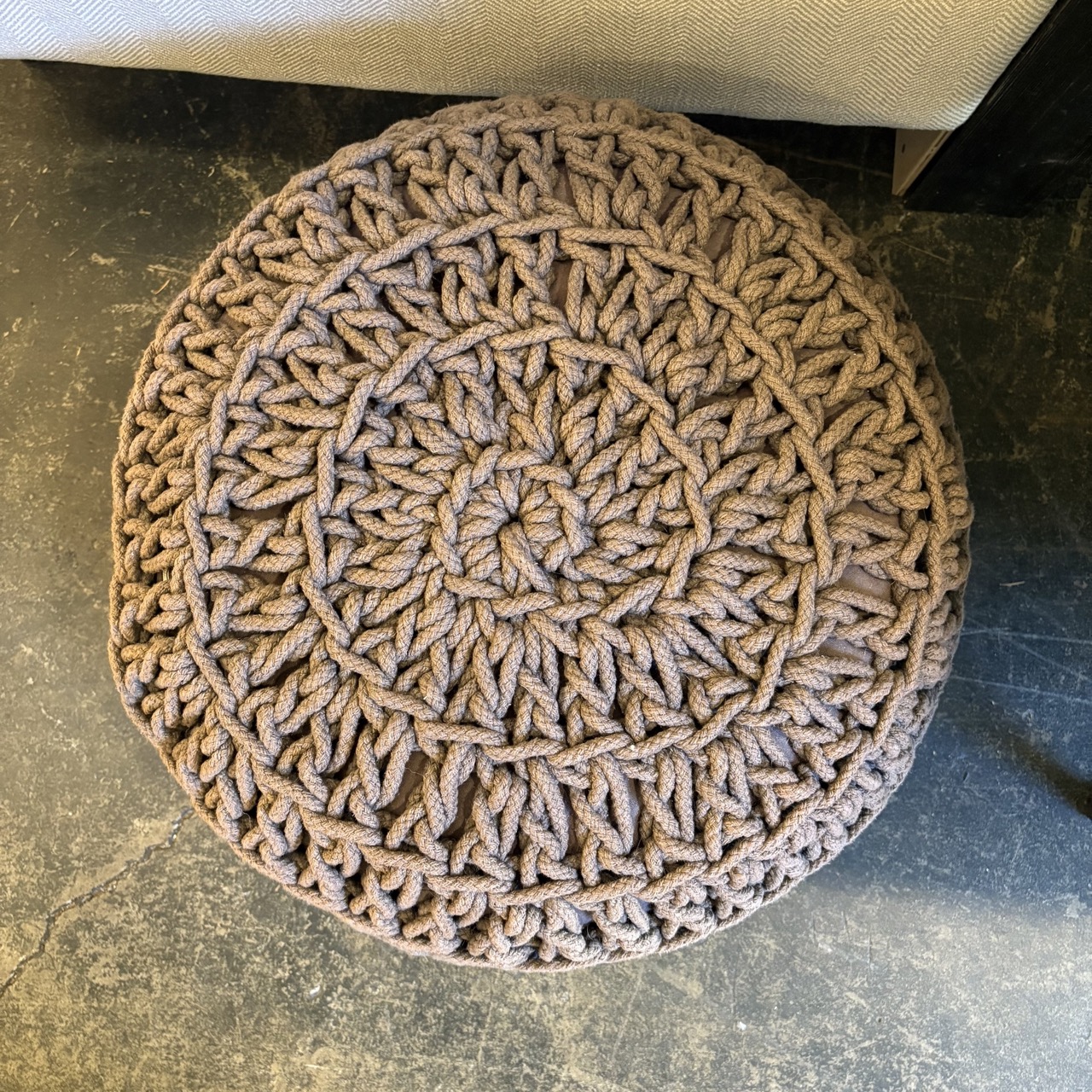 Urban Barn 'Daniela' Pouf in Brown - Image 4