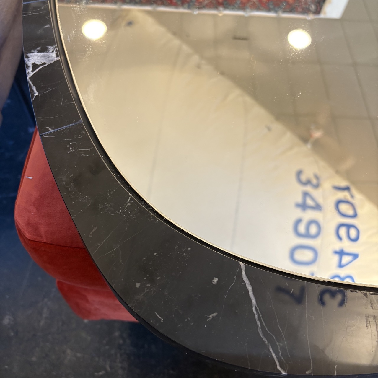 Asymmetrical Marble Frame Mirror - Image 4