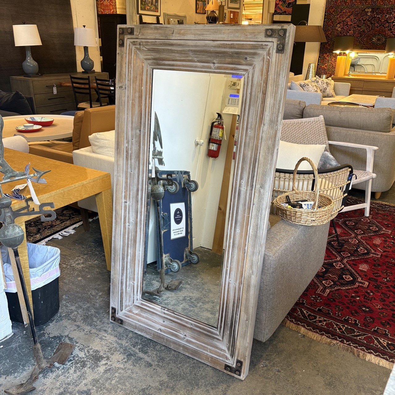 Distressed Wood Mirror - Image 2