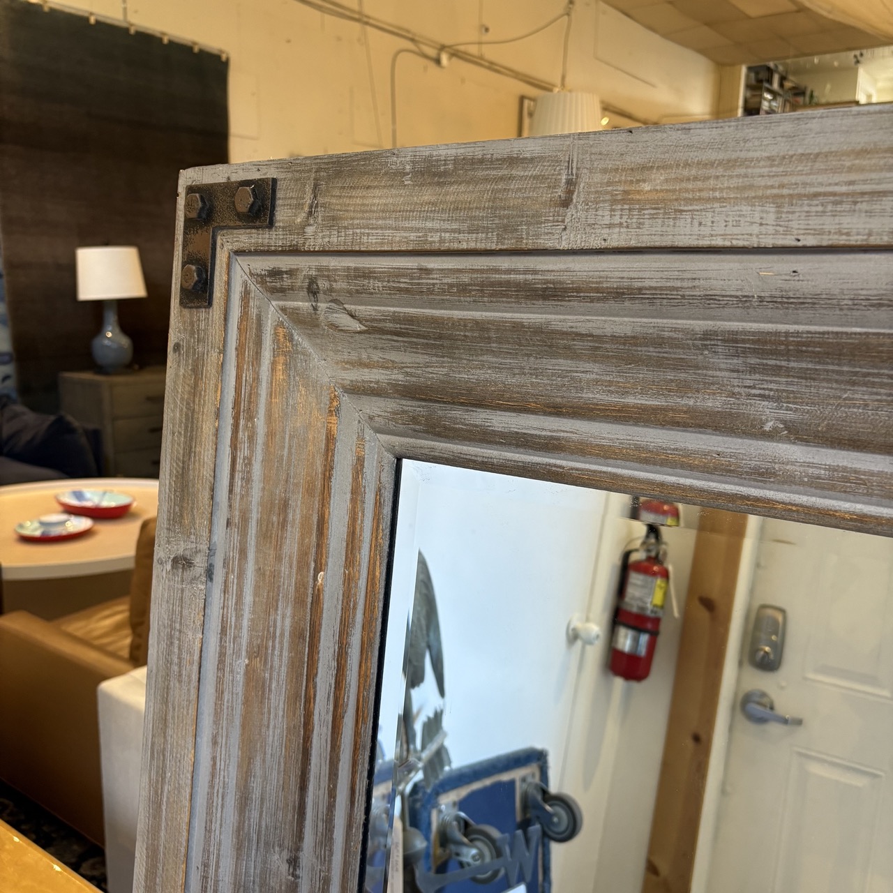 Distressed Wood Mirror - Image 3