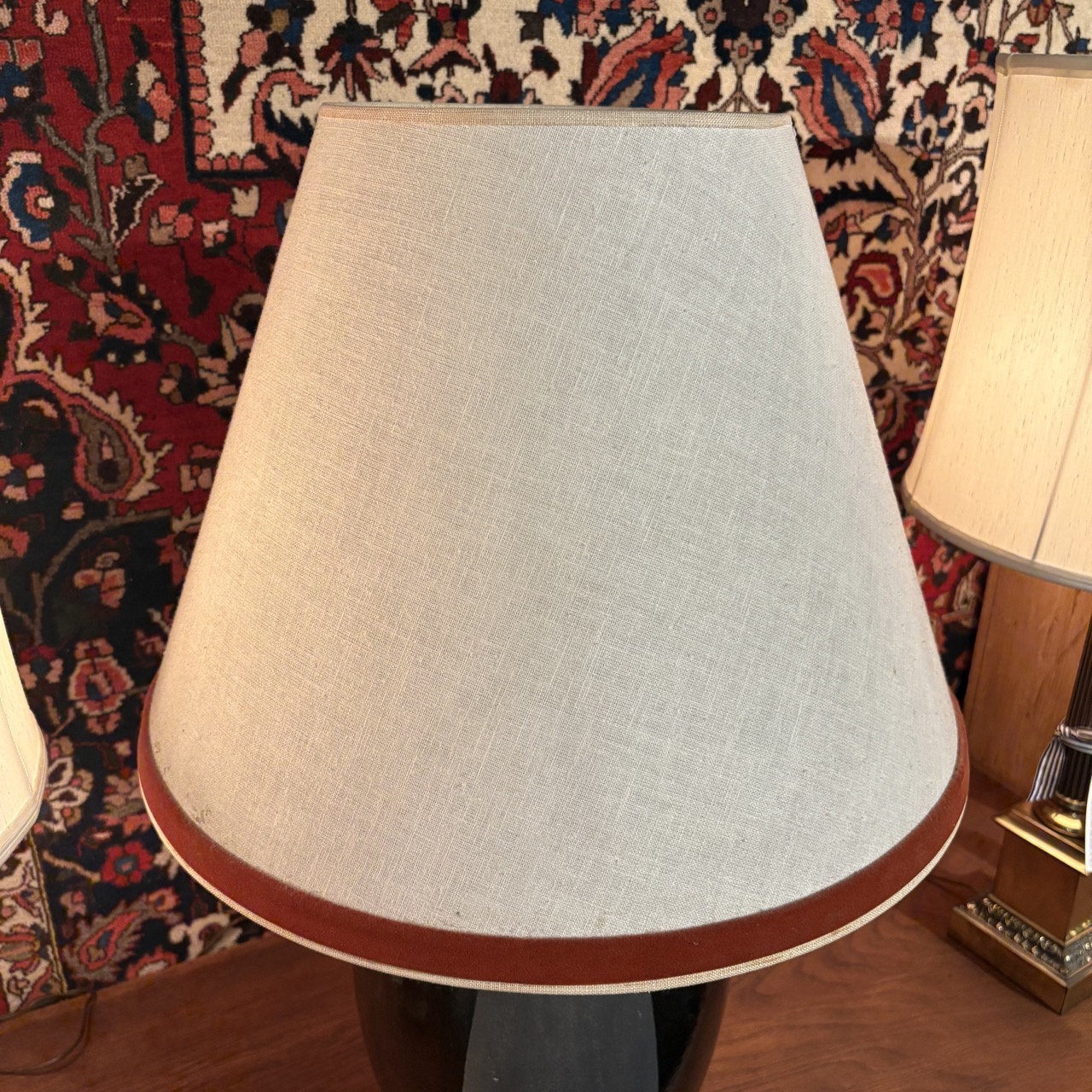 Vintage Glazed Table Lamp - Image 4