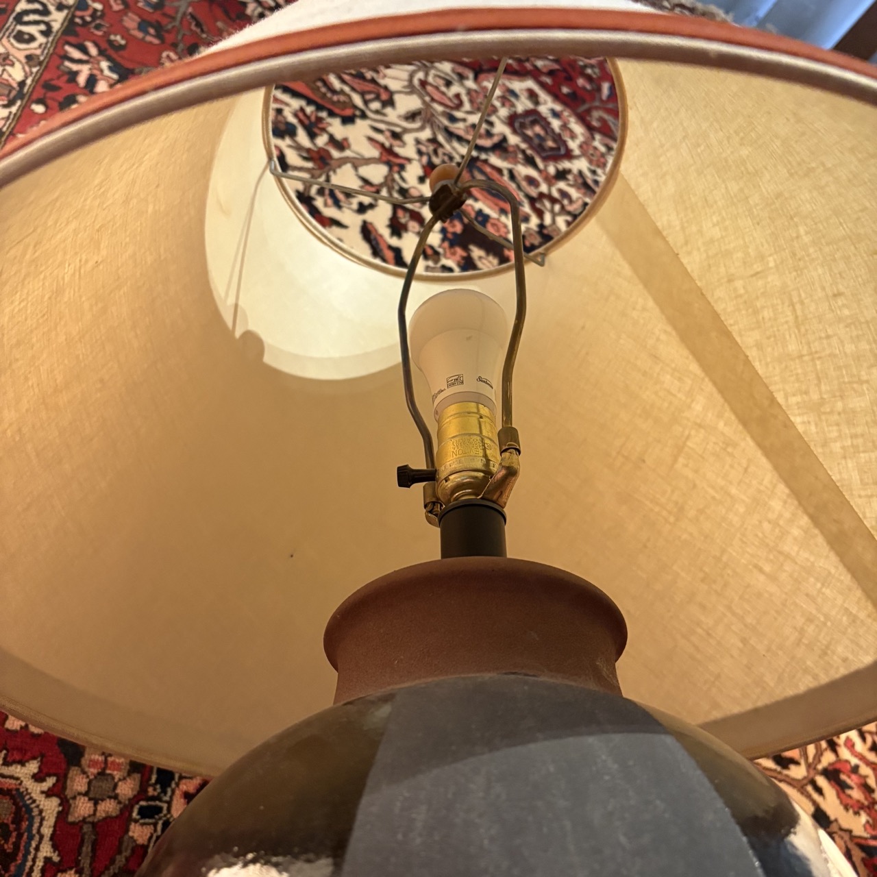 Vintage Glazed Table Lamp - Image 5