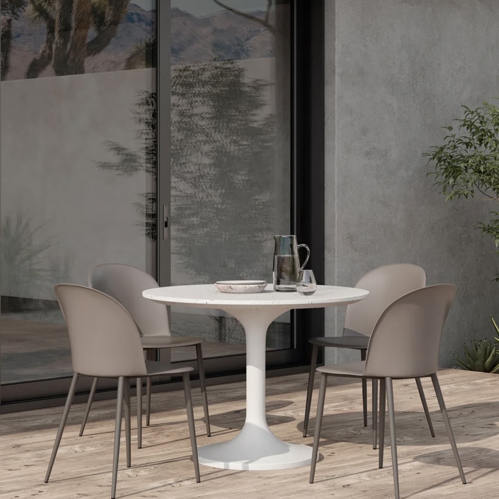 Moe's 'Tuli' Outdoor Café Table in White Terrazzo - Image 6