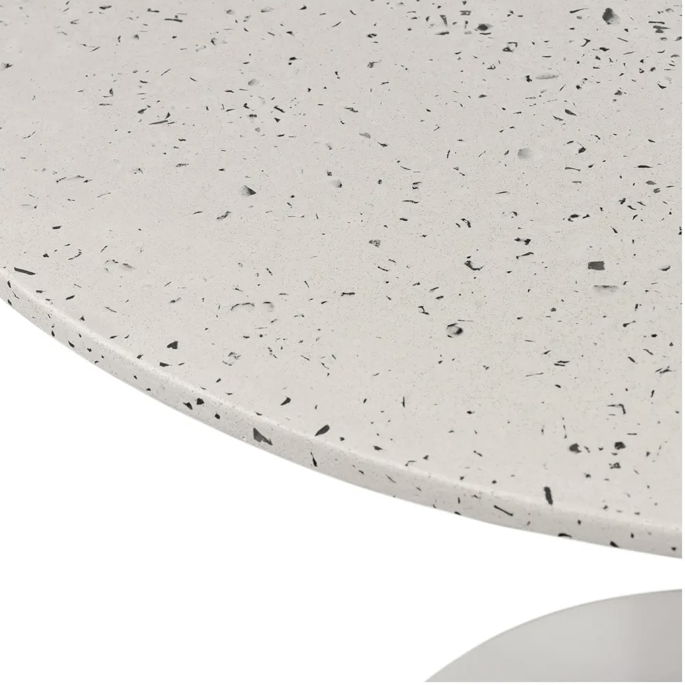 Moe's 'Tuli' Outdoor Café Table in White Terrazzo - Image 3